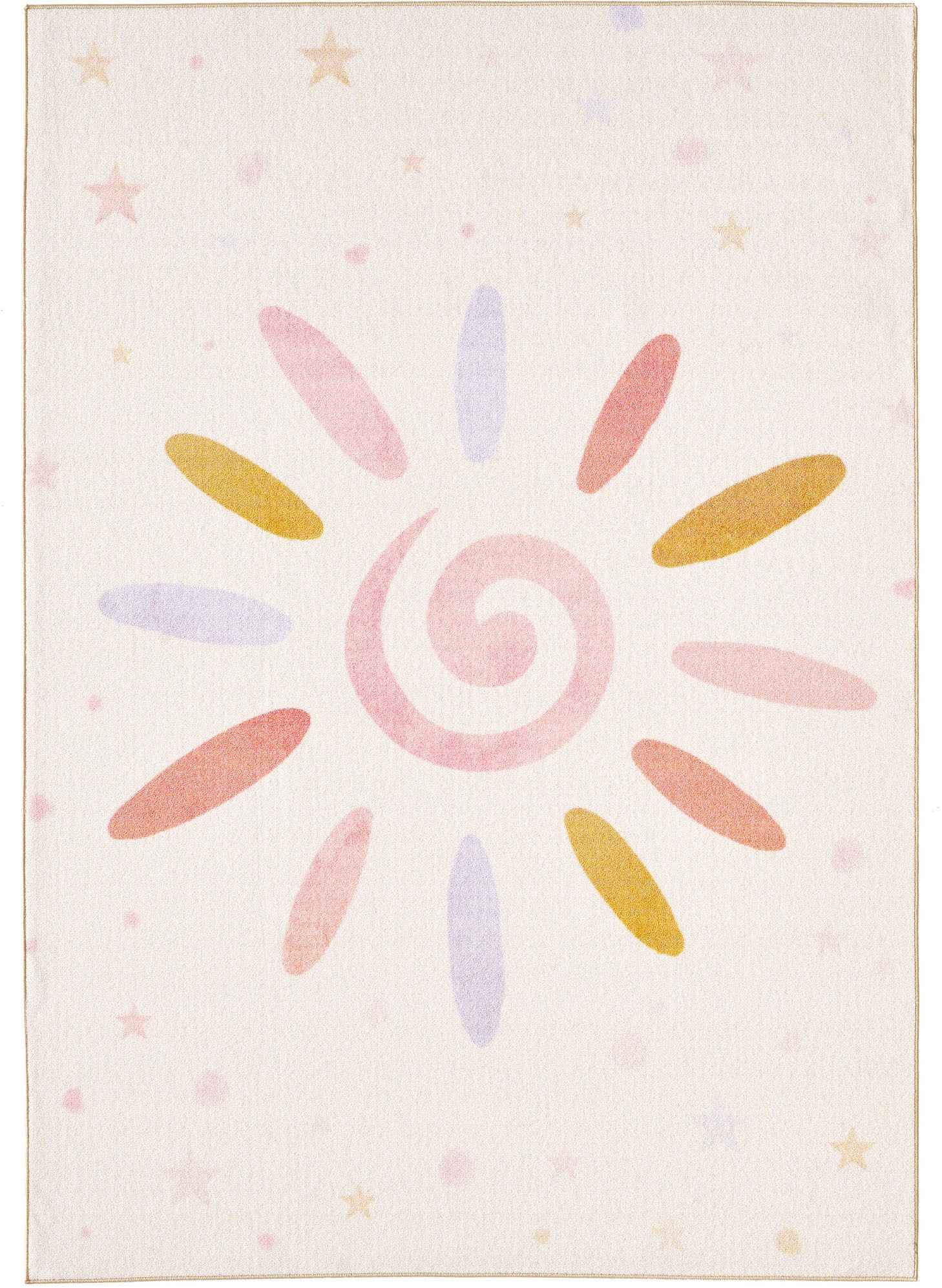 Ayyildiz Teppiche Tapis pour enfants »PLAY 2021« Rectangulaire 8 mm Höhe antidérapant, motif soleil, poils courts