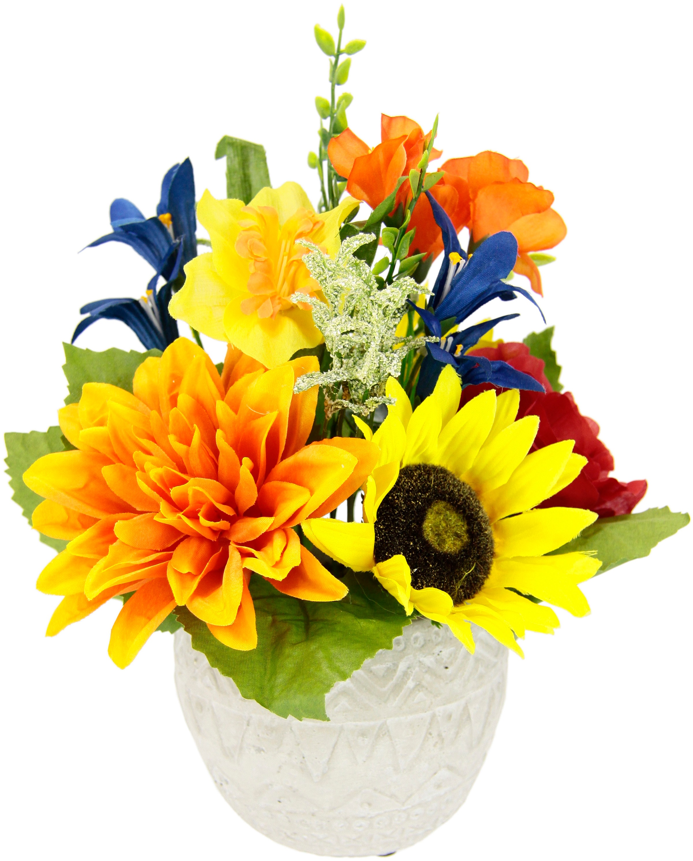 Image of I.GE.A. Gestecke »Sommerblumen-Arrangement«, Aus künstlichen Blumen, im Übertopf aus Keramik bei Ackermann Versand Schweiz