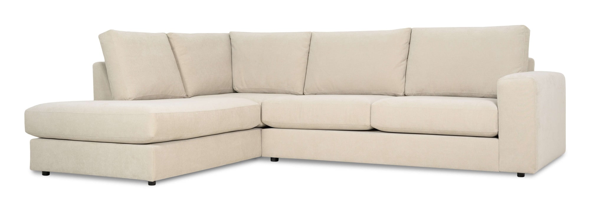 GOODproduct Canapé d'angle »Nivette, weiches Chenille« Breite 292 cm, L-Form, bodentief, mit Wellenunterfederung