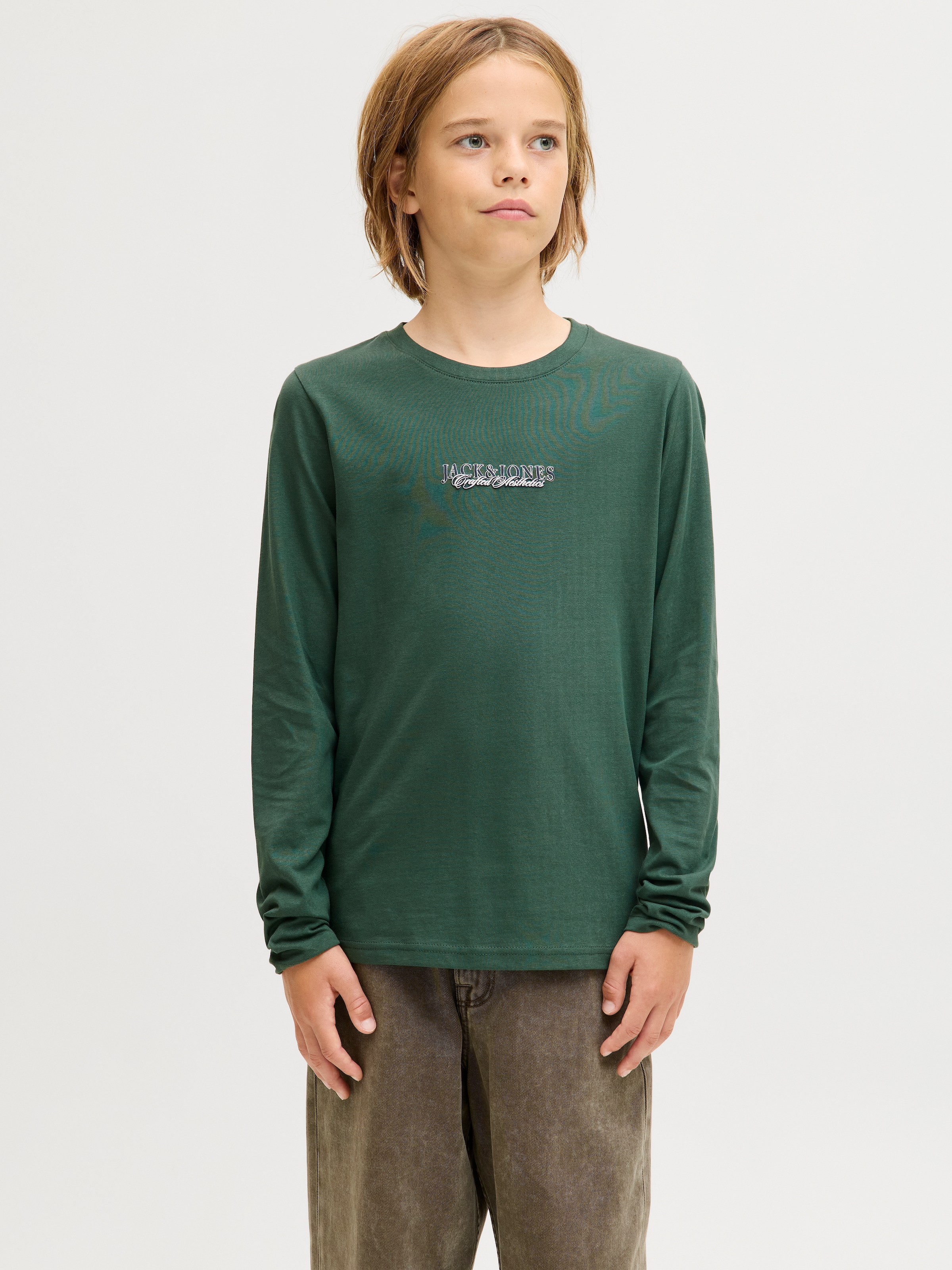 Image of Jack & Jones Junior Langarmshirt "JORBLEECKER MINIMAL TEE LS CREW NE JNR"