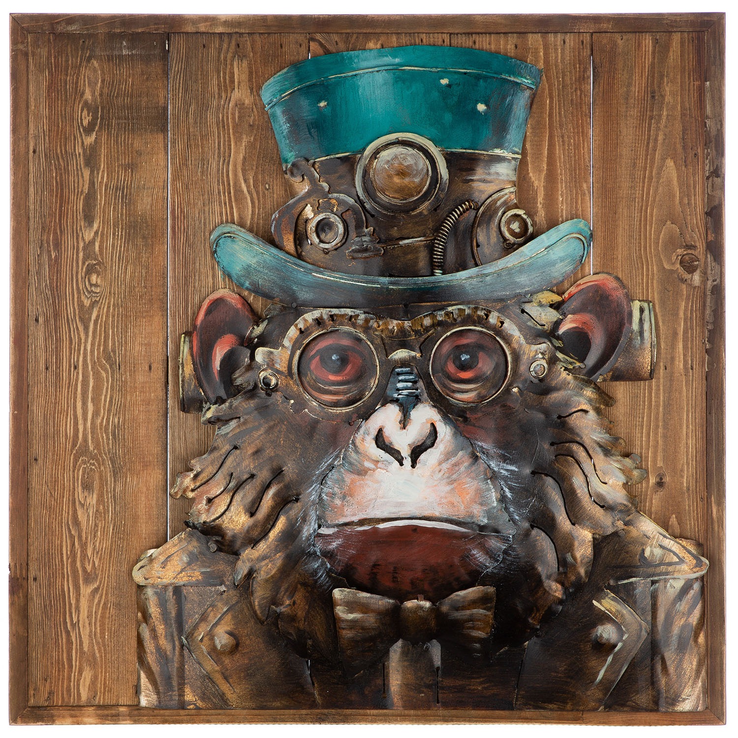 Image of GILDE Leinwandbild "Bild quadratisch Steampunk Ape" Tiere 1 Stk. tlg.