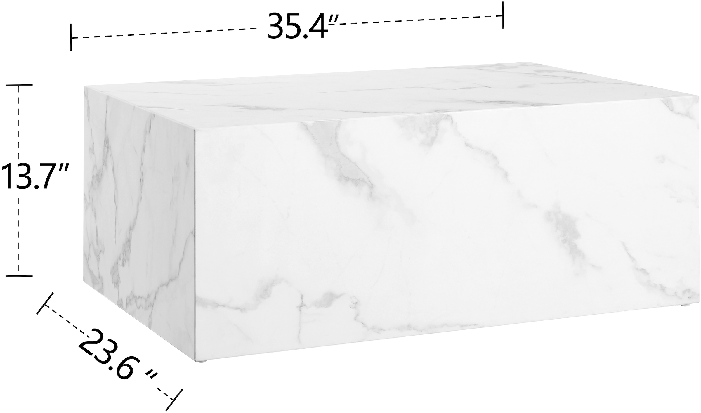 SalesFever Table basse »Almeria Wohnzimmertisch Stilvoller Beistelltisch 90/60 cm« Eleganz trifft Funktionalität: 90x60cm, Marmoroptik-Folierung