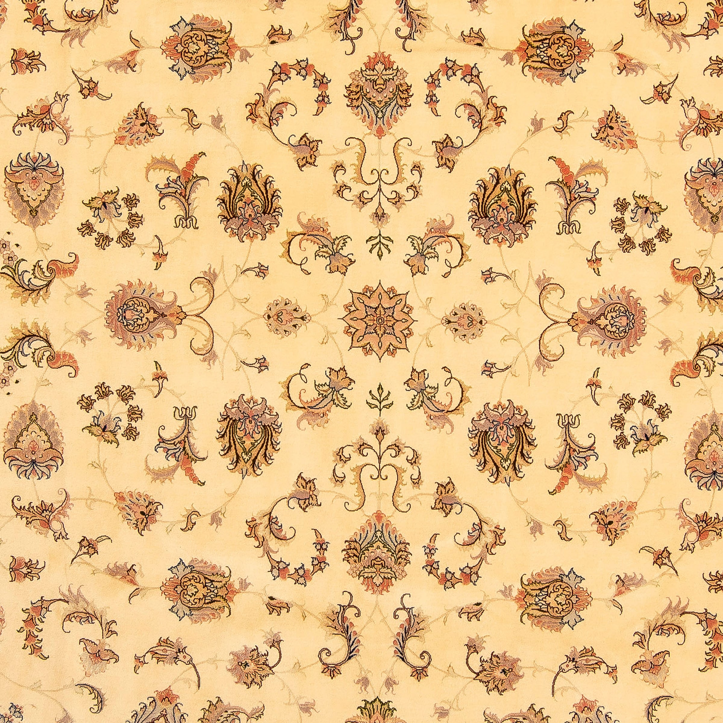 morgenland Orientteppich »Perser - Täbriz - Royal - 360 x 257 cm - beige«, rechteckig, Wohnzimmer, Handgeknüpft, Einzelstück mit Zertifikat
