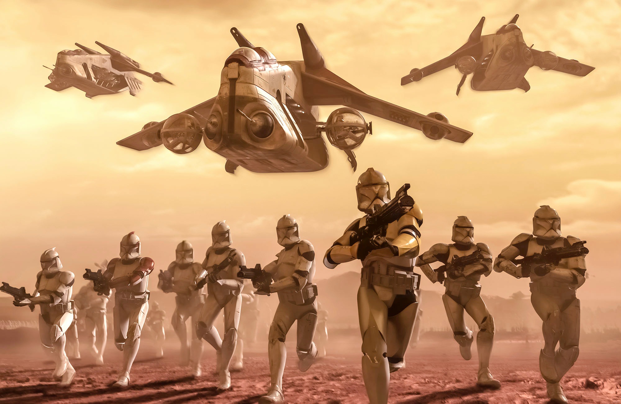 Image of Komar Fototapete »Star Wars Classic Clone Trooper«, futuristisch-mehrfarbig-Weltall bei Ackermann Versand Schweiz