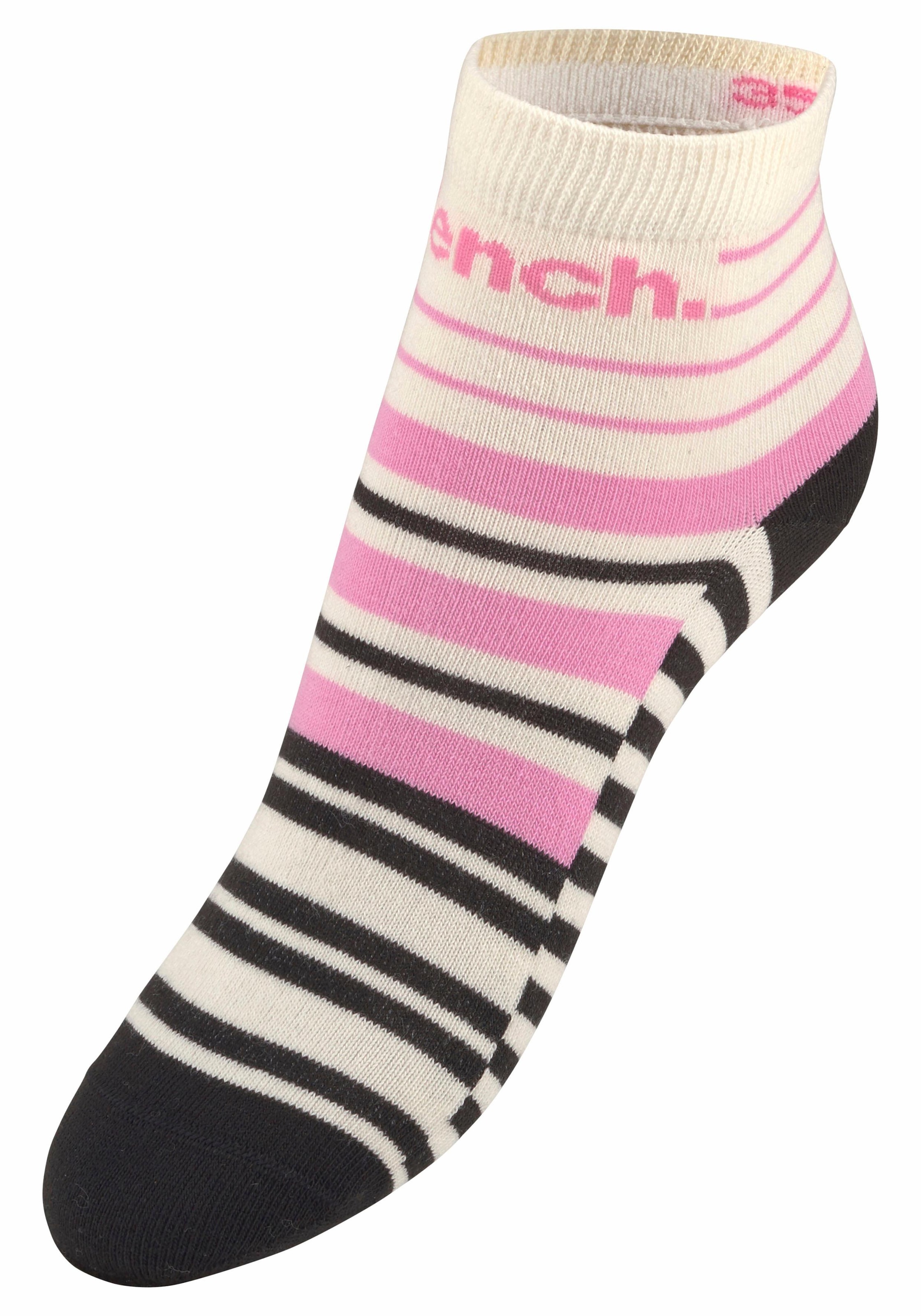 Bench. Kurzsocken, (Set, 5 im auf versandkostenfrei Streifendesign Paar)