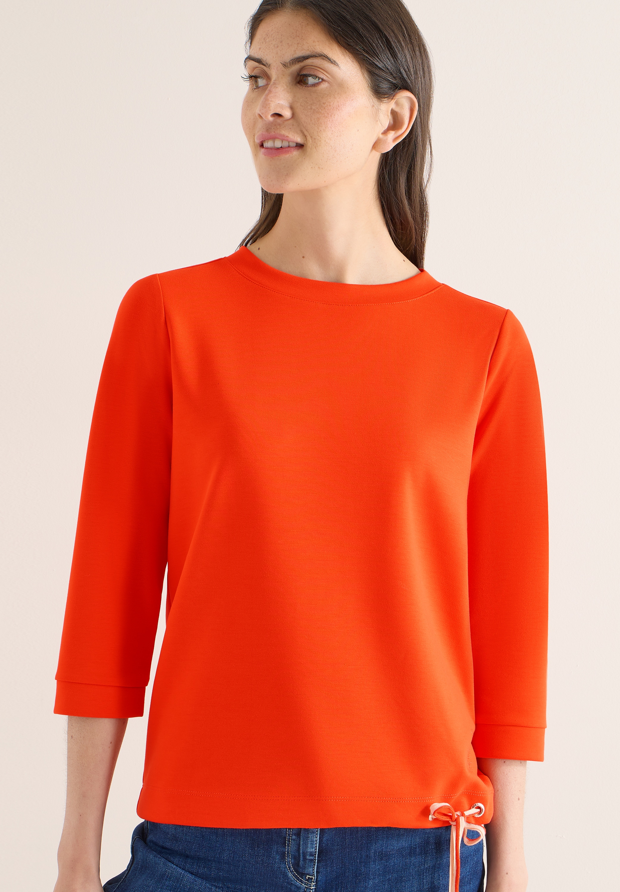 Image of Cecil 3/4-Arm-Shirt mit Kordelzug am Saum