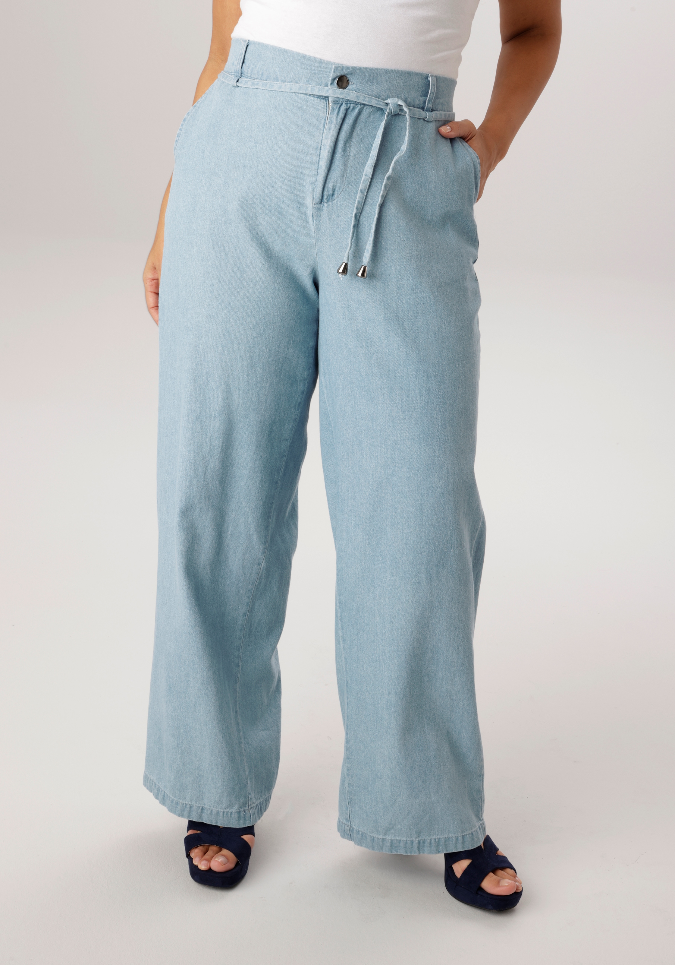 Image of Aniston PLUS Weite Jeans mit elastischen Bund