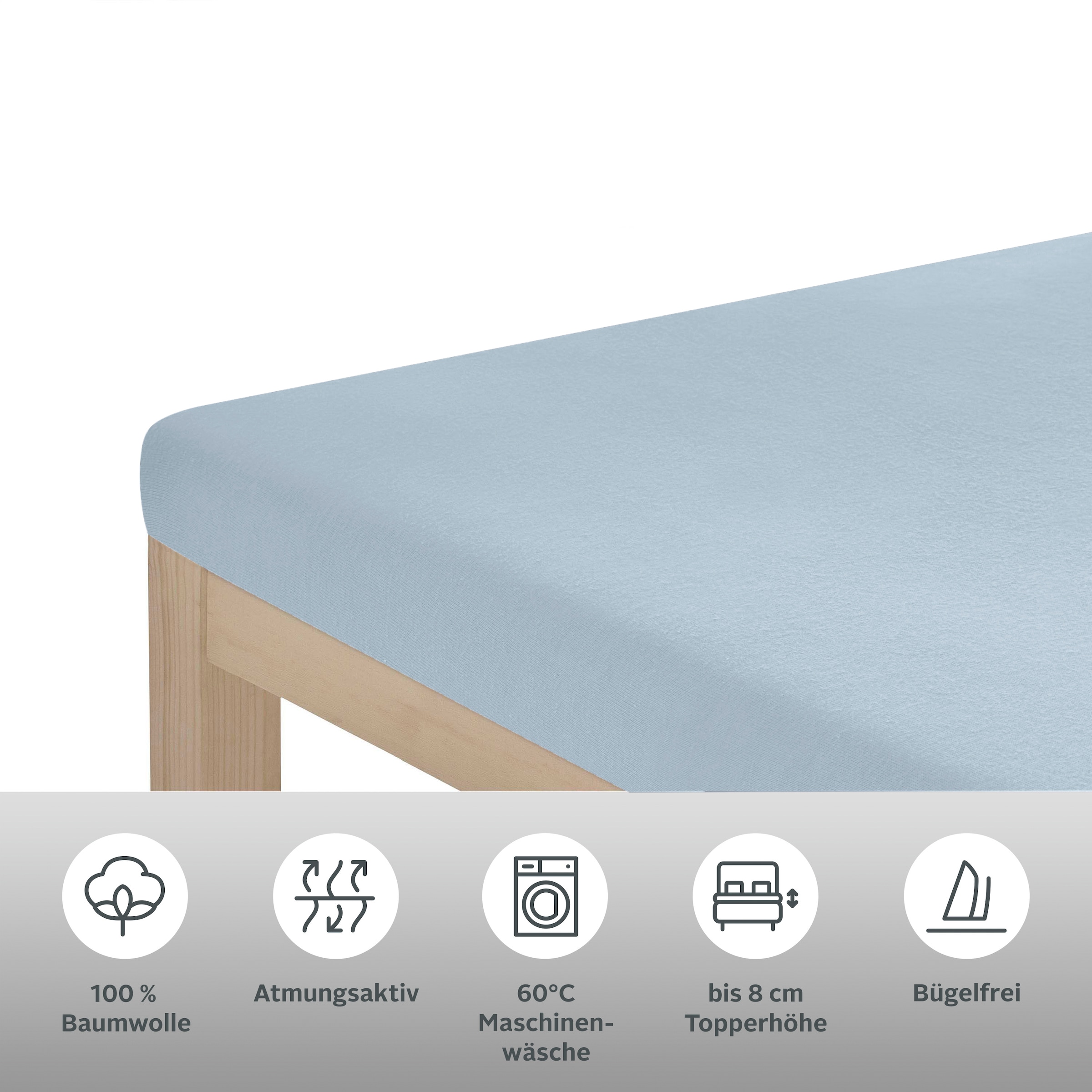GOODproduct Spannbettlaken »Physalis Topper COMFORT« bis 10 cm Höhe, Bettlaken, Laken, in Comfort & Premium Qualität
