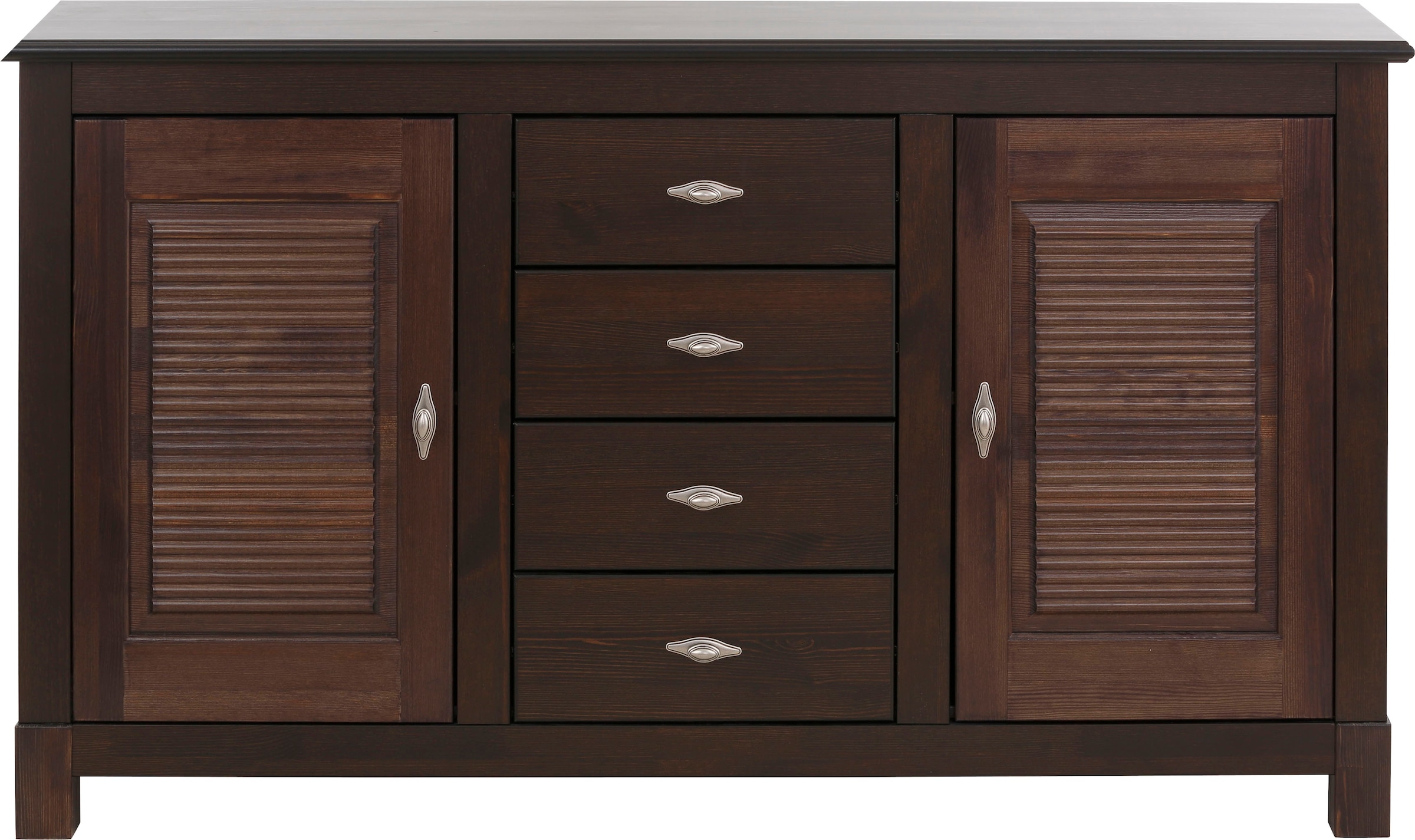 Home affaire Sideboard »Rauna«, (B/T/H: 150/37/84 cm), Kommode, FSC®-zertifiziertes Massivholz, Breite 150 cm