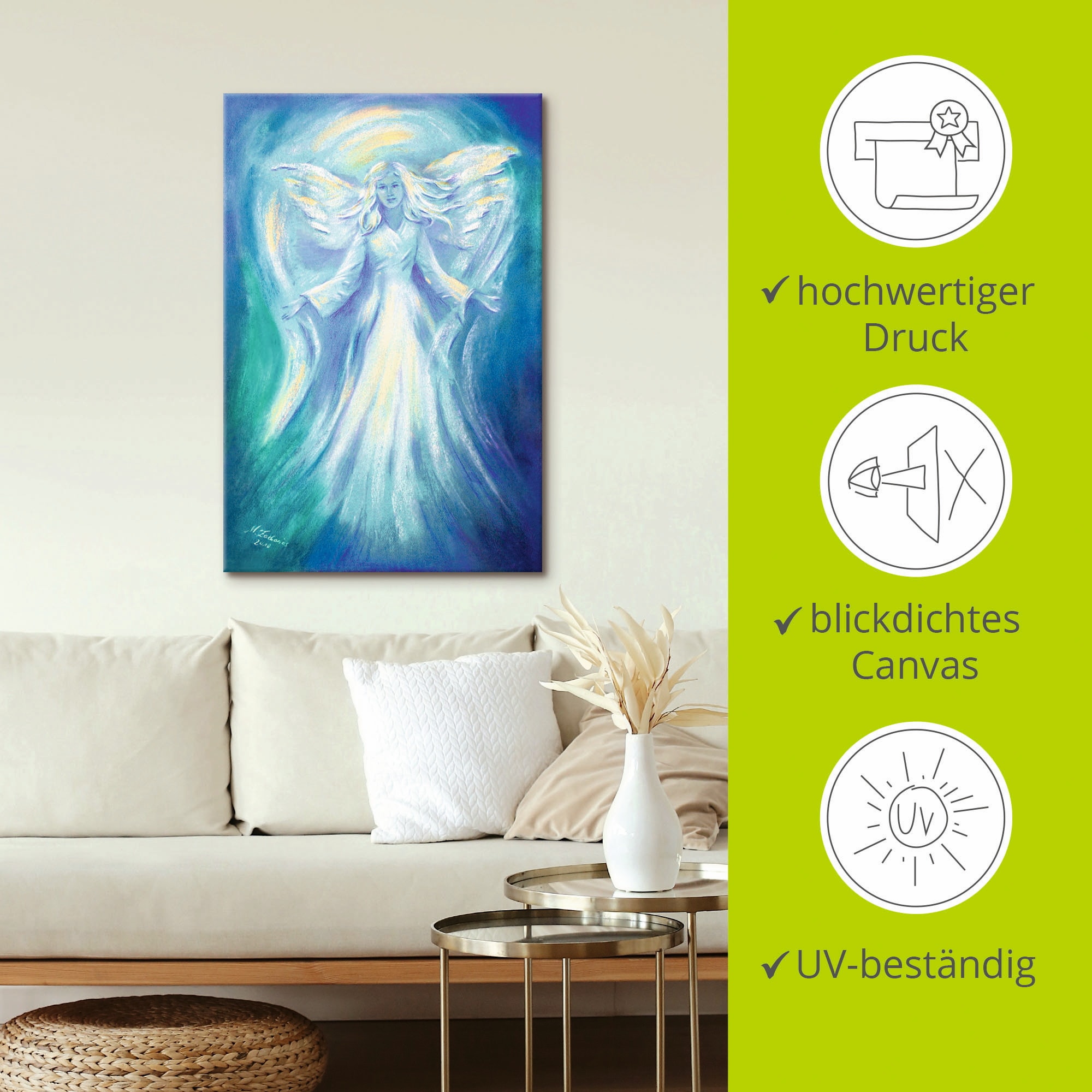 Artland Tableau sur toile »Engel der Liebe« Religion 1 cuis tlg. auf Holzrahmen gespannt