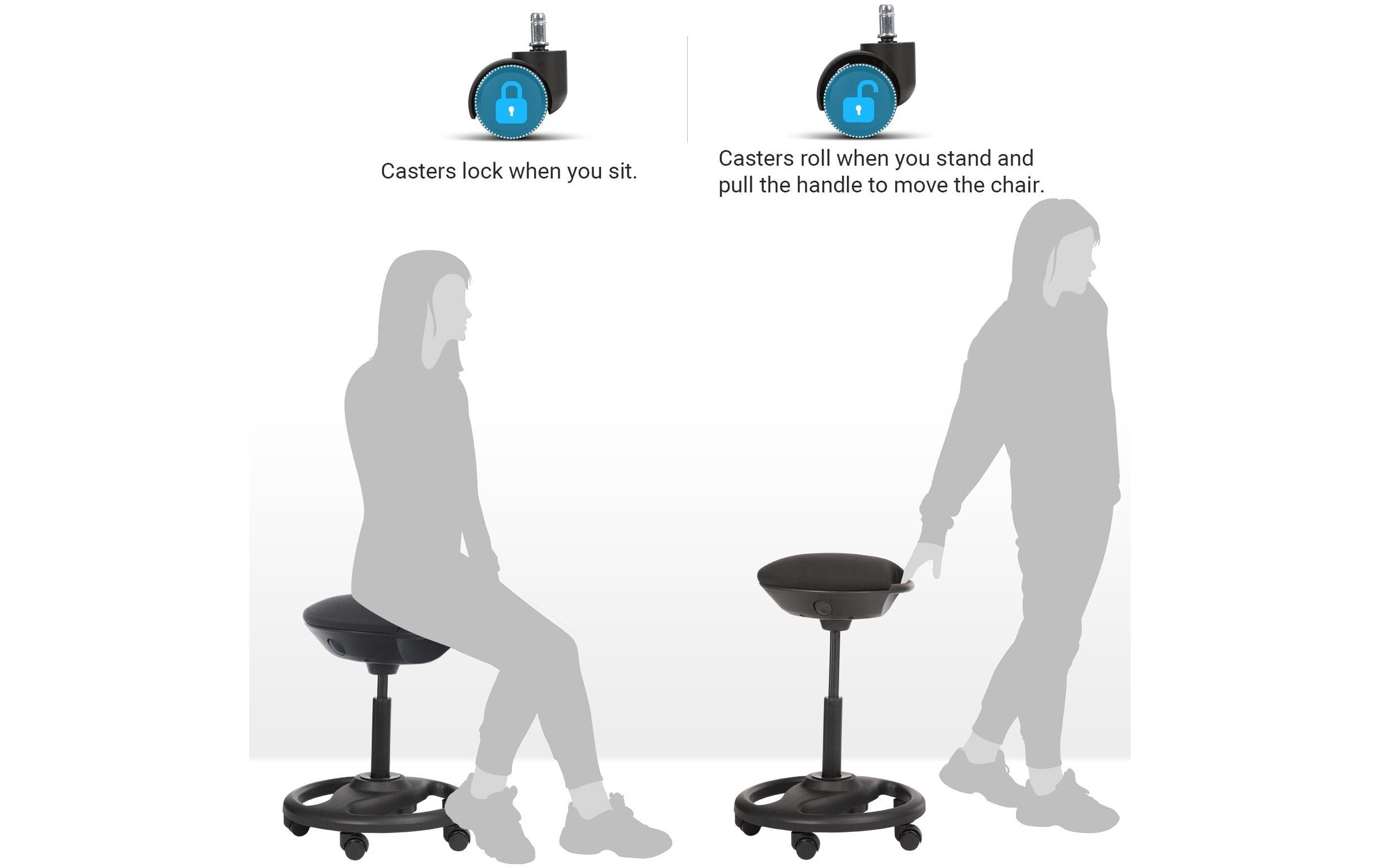 SONGMICS Tabouret »höhenverstellbar, mit Fusskreuz, Schwarz«