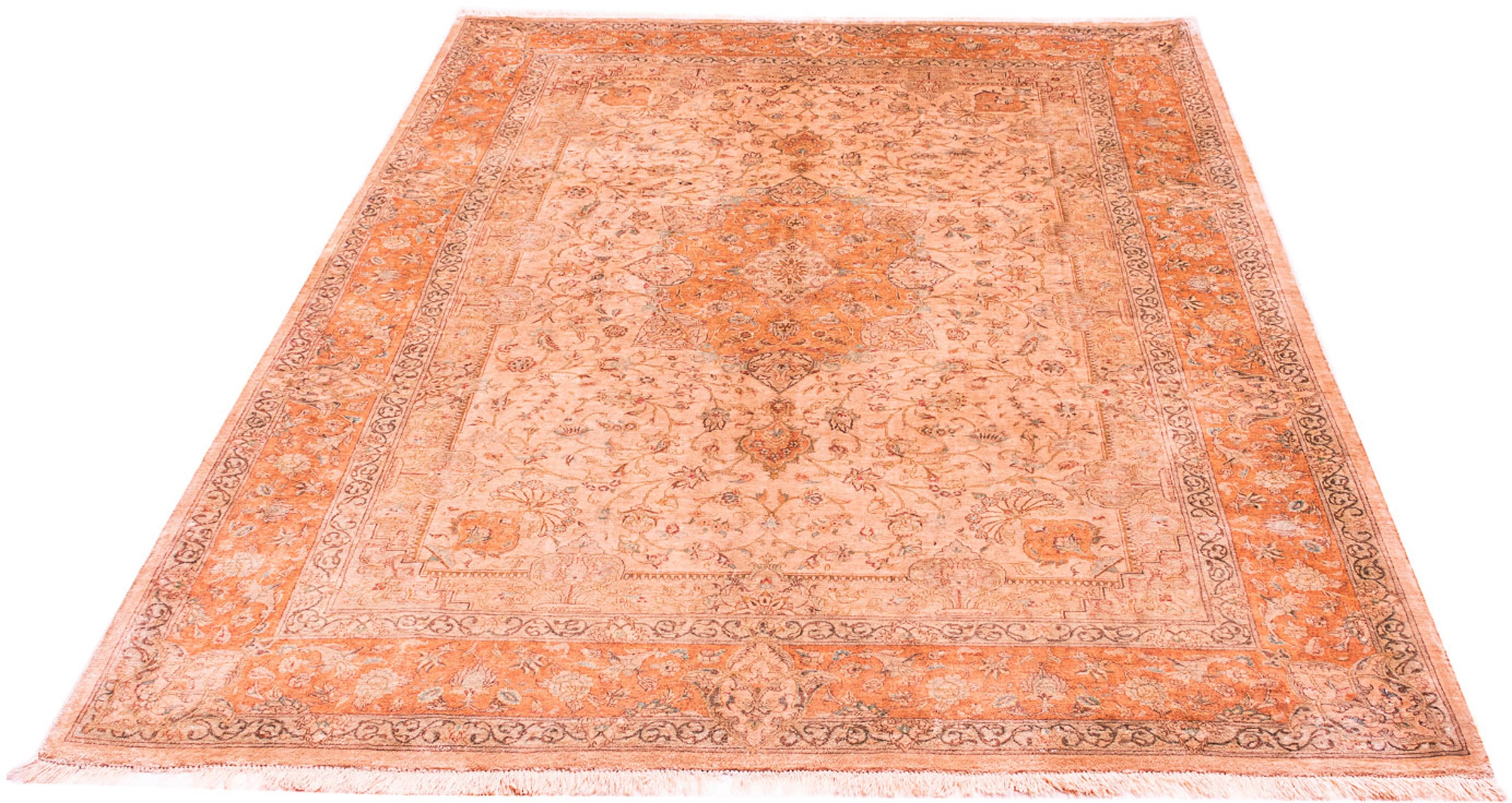 Image of morgenland Orientteppich »Perser - Ghom - 194 x 138 cm - mehrfarbig«, rechteckig, 10 mm Höhe, Wohnzimmer, Handgeknüpft, Einzelstück mit Zertifikat bei Ackermann Versand Schweiz