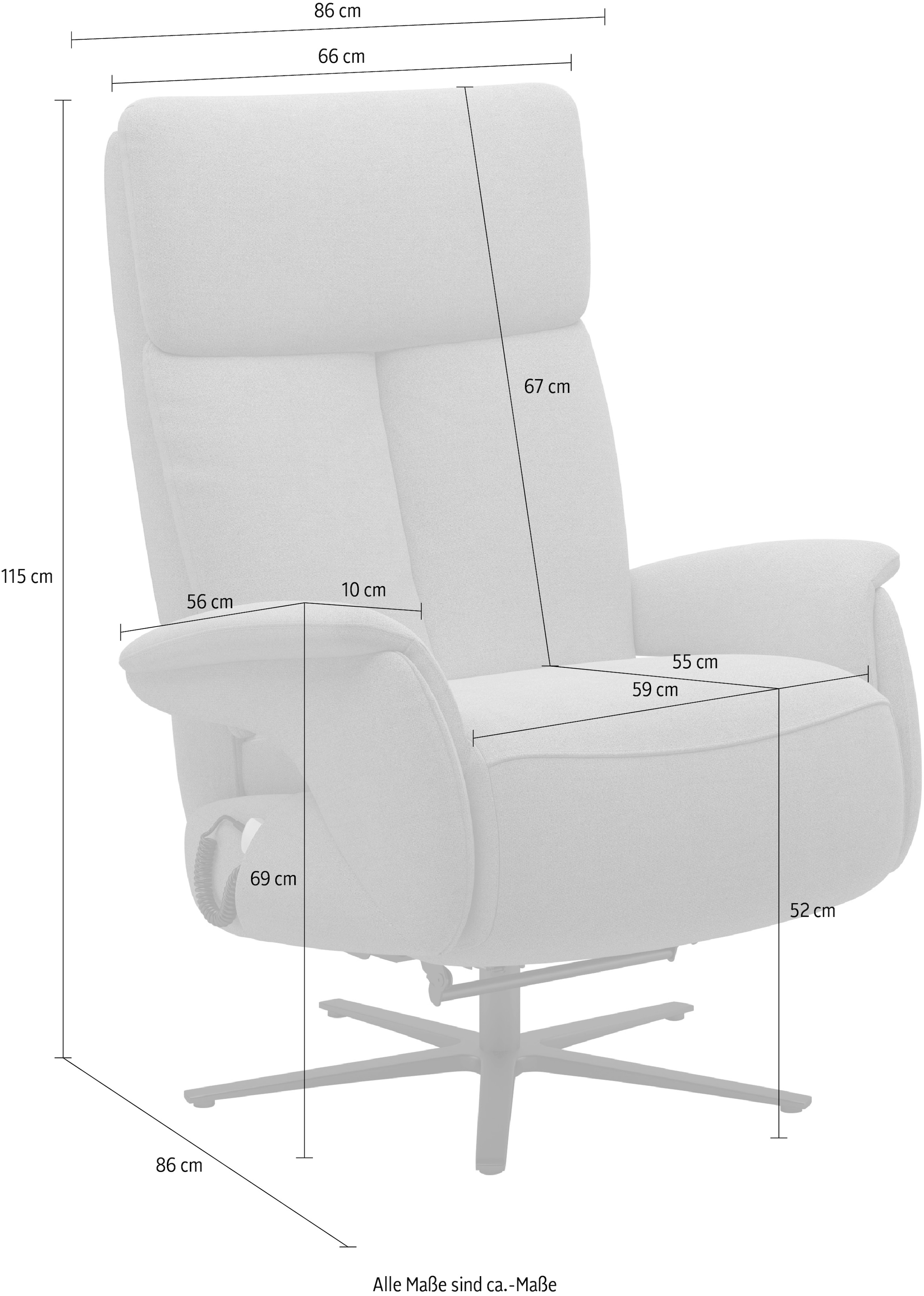 sit&more TV-Sessel »Triple Seven Xtra large, bis 200kg belastbar, mit Herz-Waage Funktion« inkl. Kopfteil- & Drehfunktion, wahlweise mit Akku und Aufstehhilfe