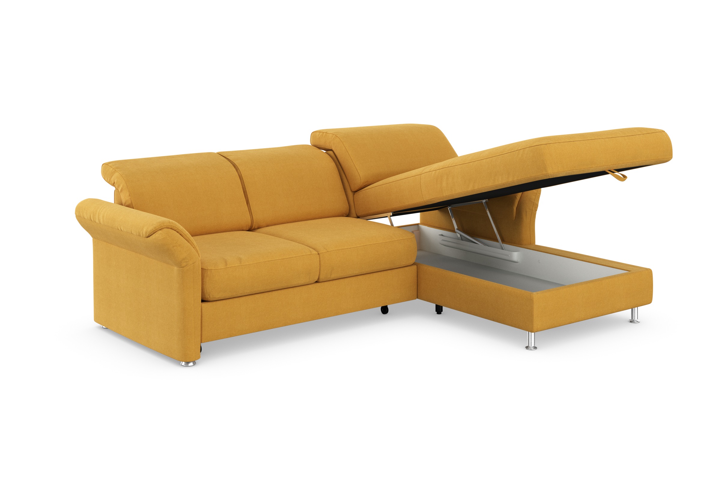 sit&more Ecksofa »Apulia L-Form«, wahlweise Bettfunktion, Bettkasten und Kopf- und Armteilverstellung