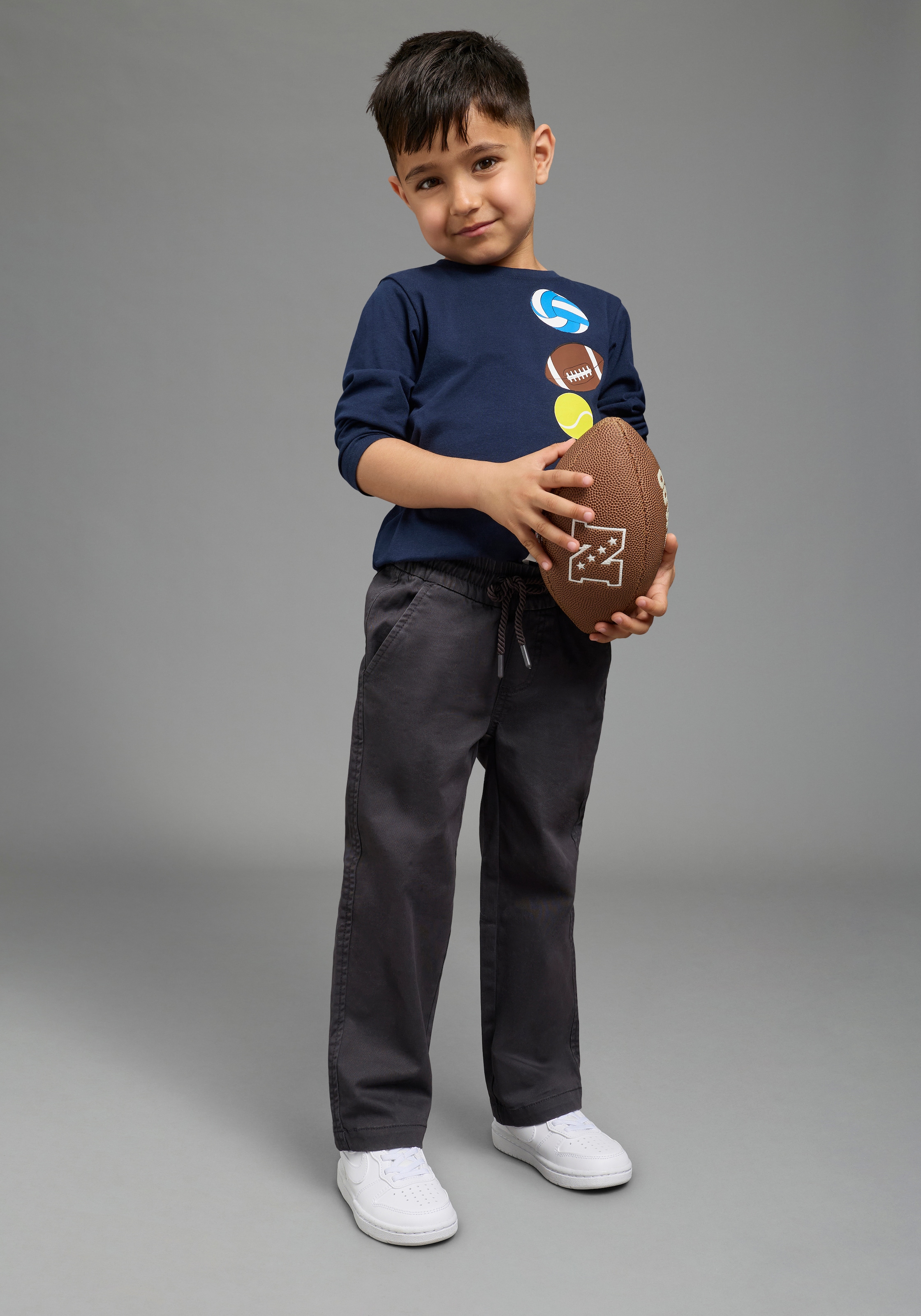 KIDSWORLD Pantalon à enfiler »Twillhose in Schlupfform«  coupe droite, avec élastique intérieur à la taille