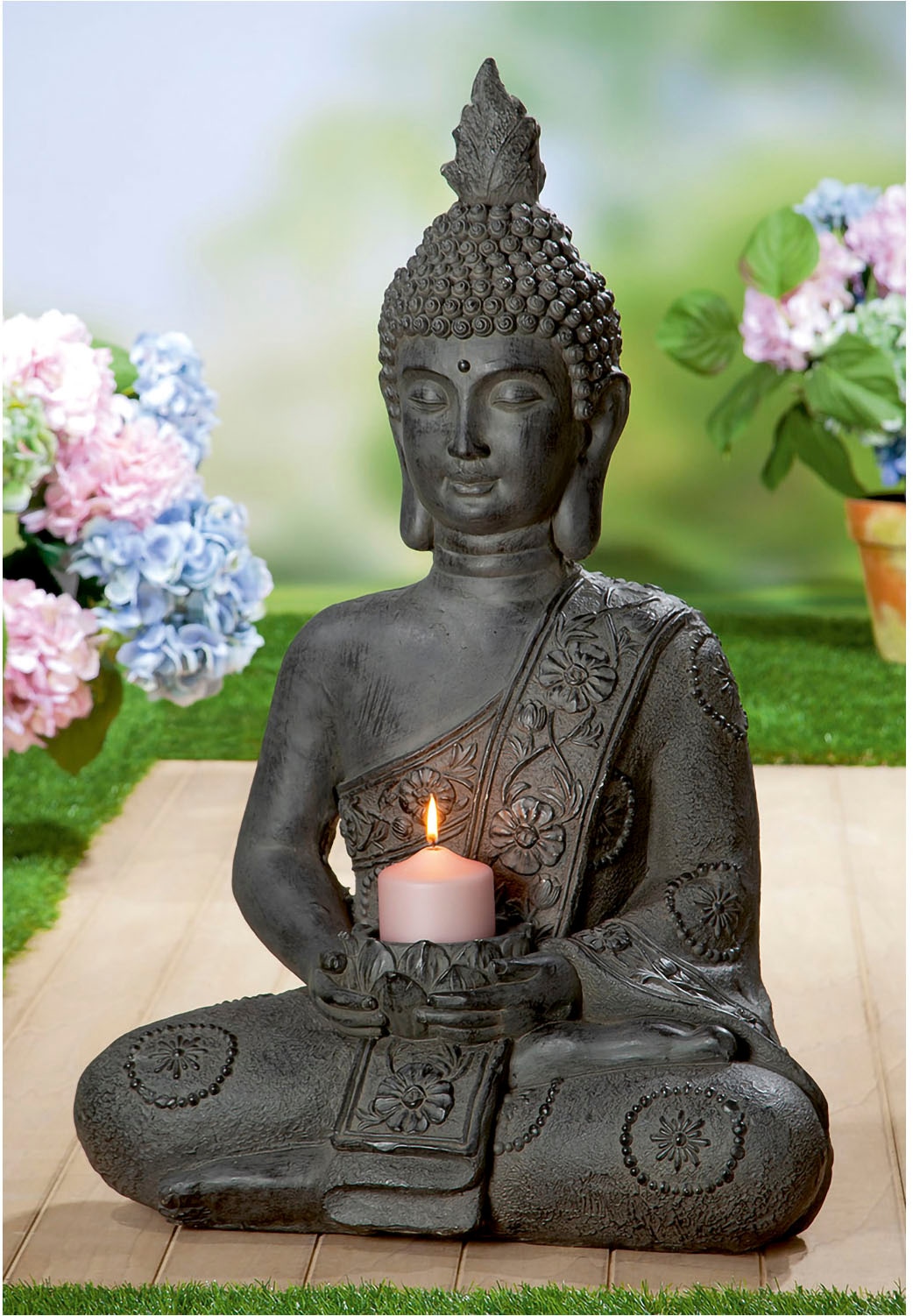 Buddhafigur »Figur "Buddha" mit Teelichthalter«
