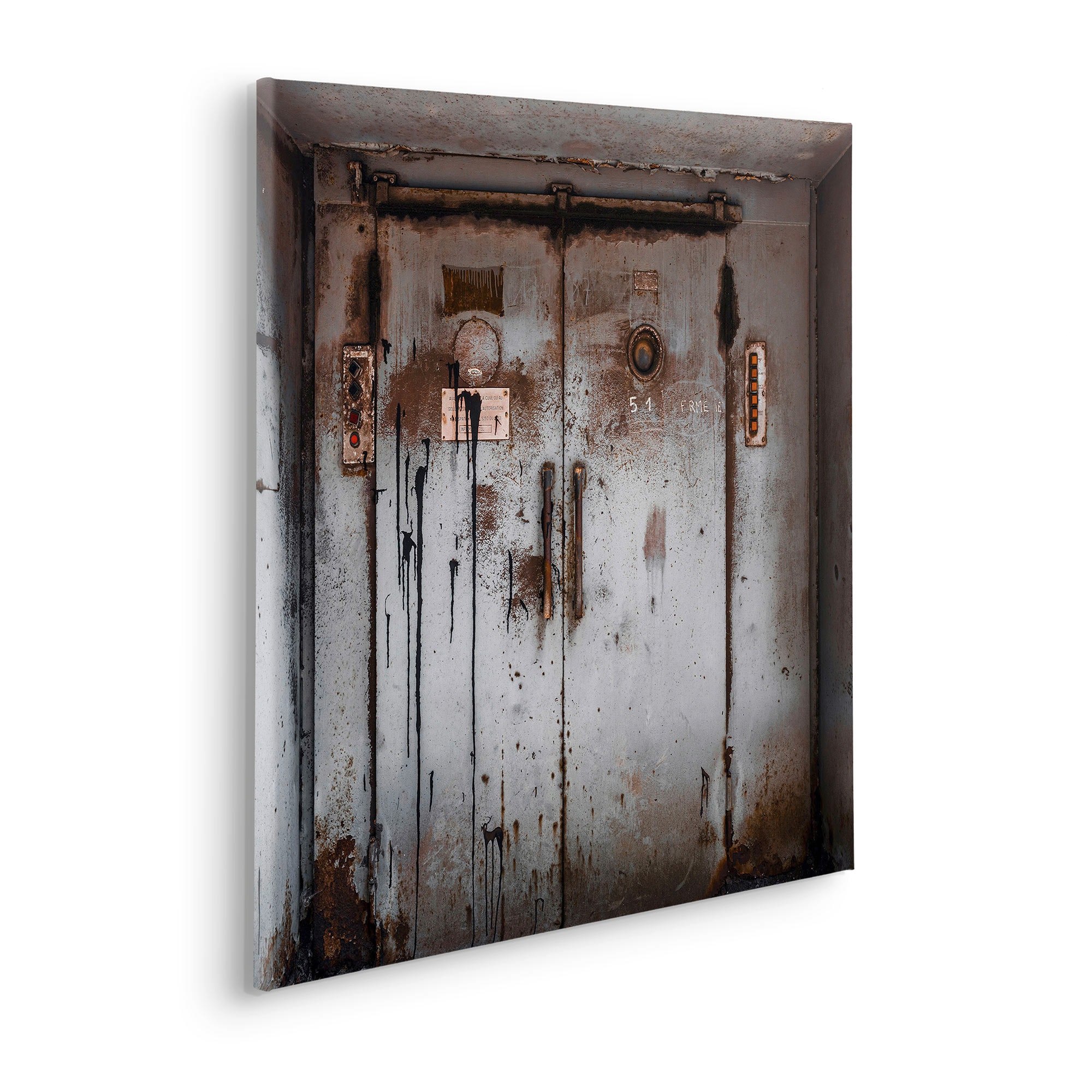 Image of Komar Leinwandbild "Doorface - Grösse 60 x 60 cm" Baum Berge Blumen Blätter Foto Jahreszeiten Landschaft Meer Natur Palmen Strand Packung, 1 Stk. tlg. Keilrahmenbild mi Echtholzrahmen