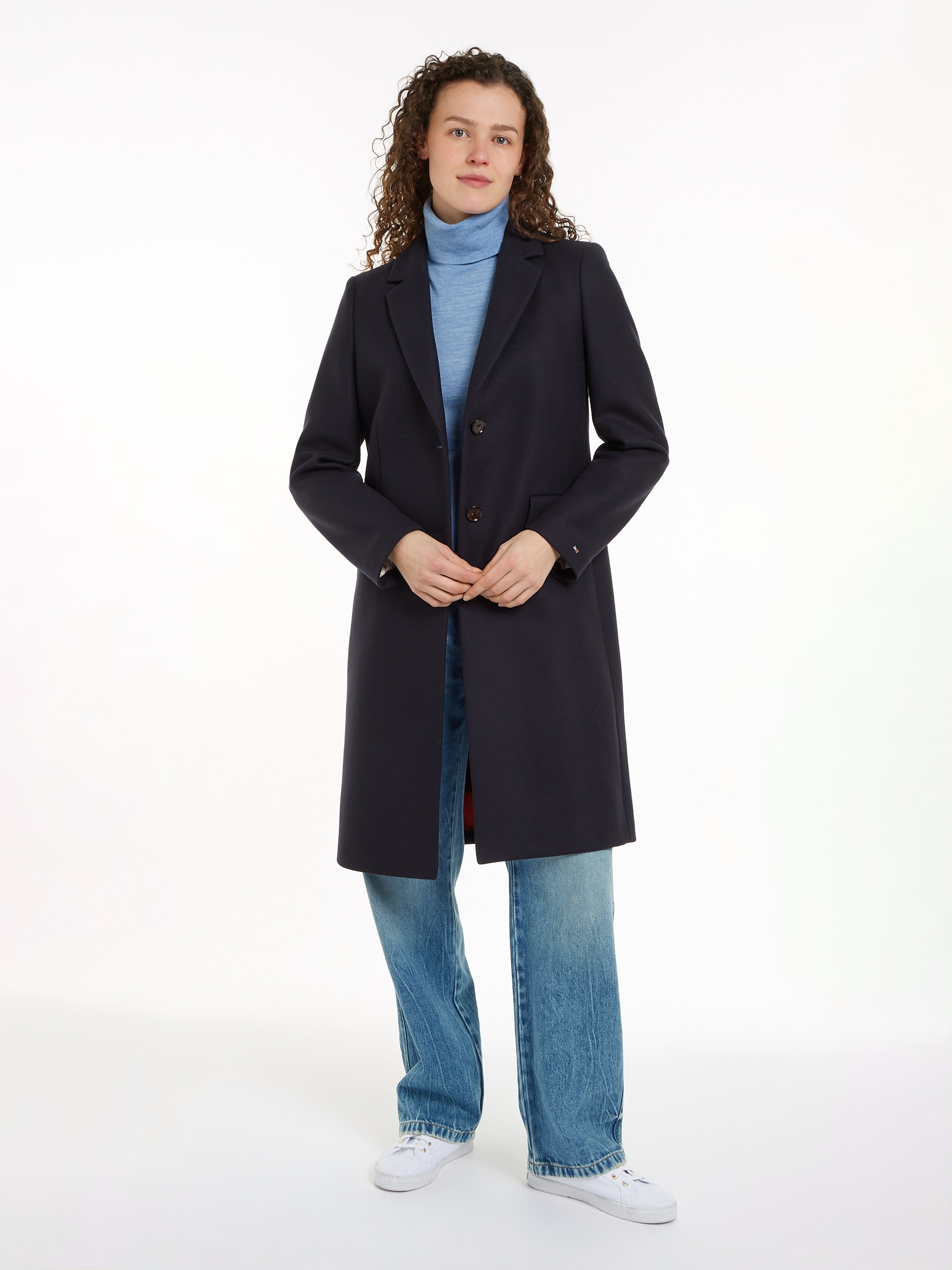 Tommy Hilfiger Langmantel, mit Logoprägung
