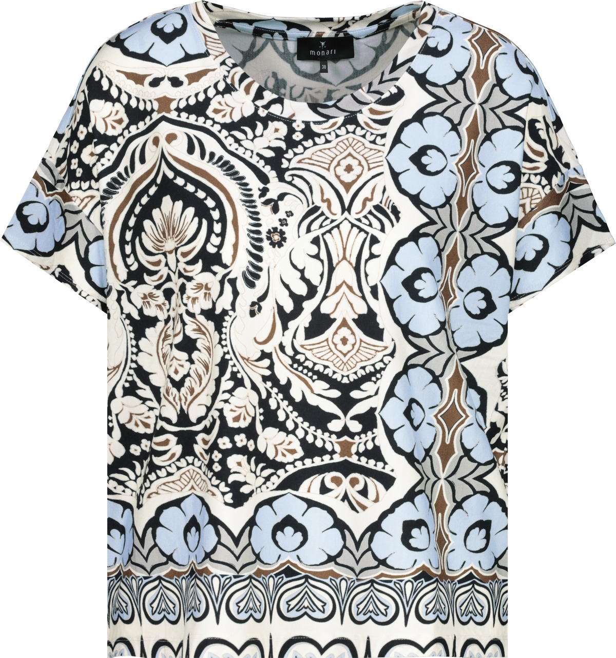 Monari Rundhalsshirt, mit Alloverprint