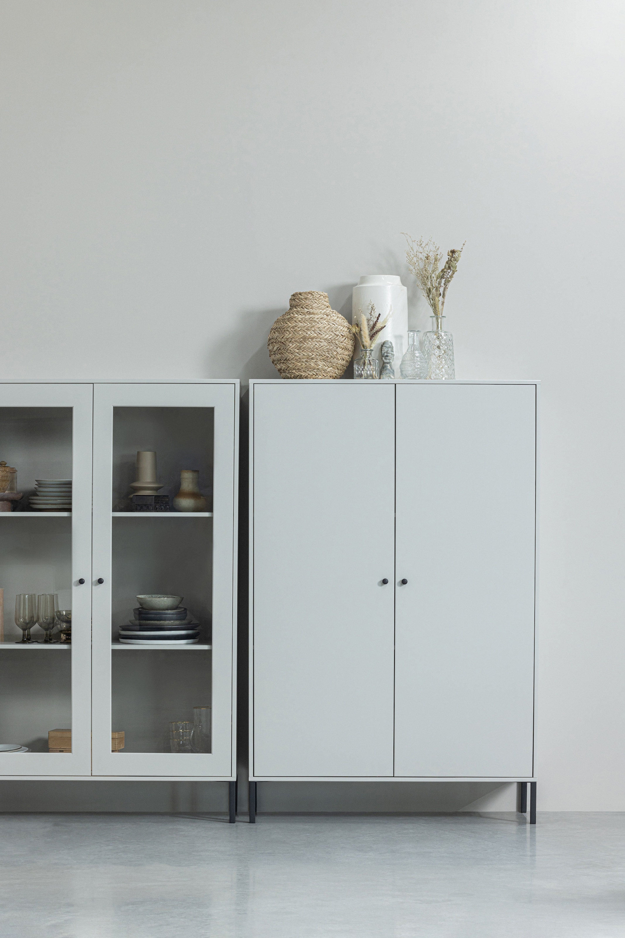 WOOOD Vitrine »Xam FSC®-Kiefernholz geschliffen mit offenen Fächern 100x40x155 cm« Sichtbare Maserung, Tragkraft 15 kg pro Boden, einfach zu montieren