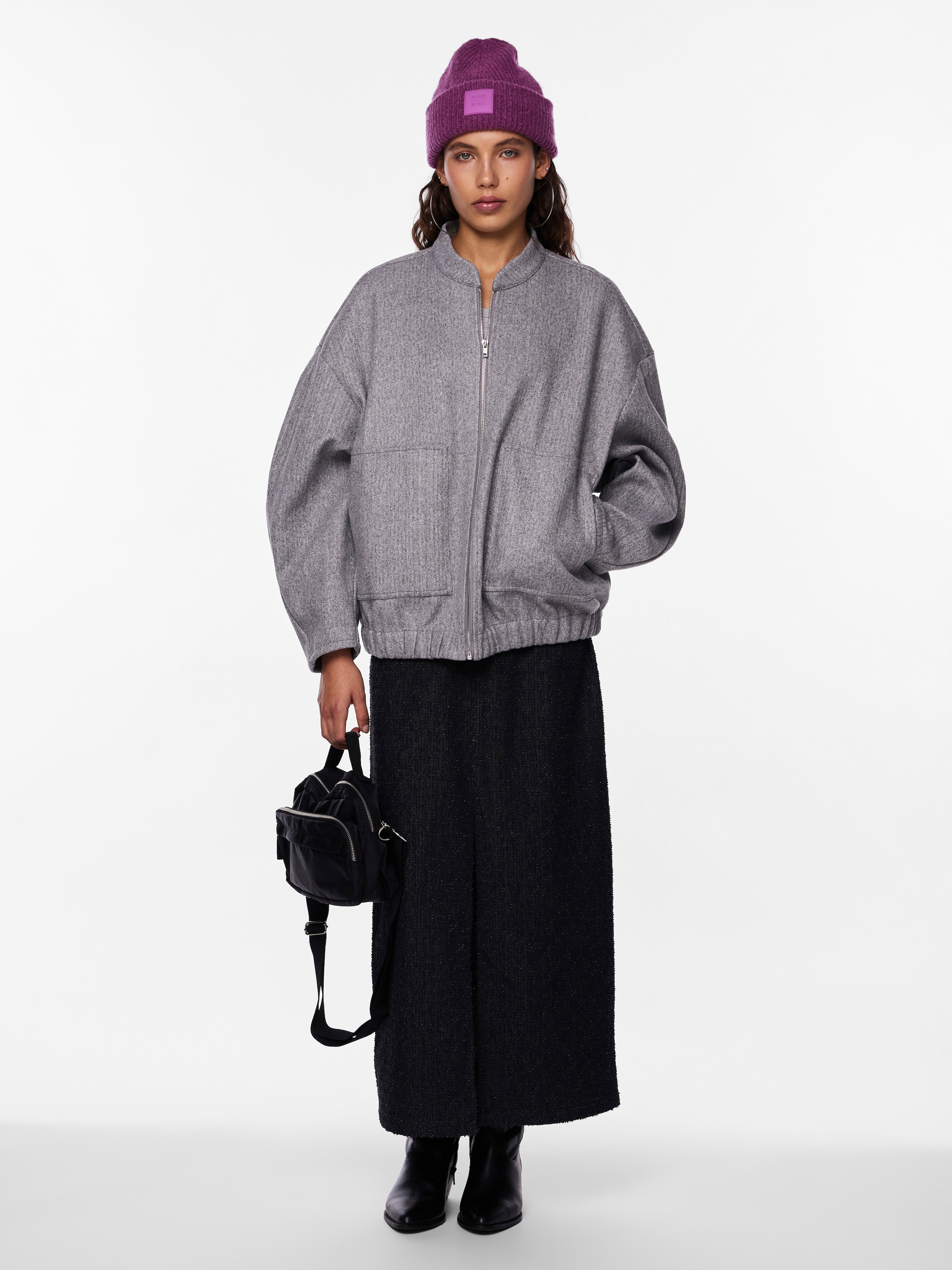 pieces Blouson »PCDEBBIE LS BOMBER JACKET NOOS«, ohne Kapuze