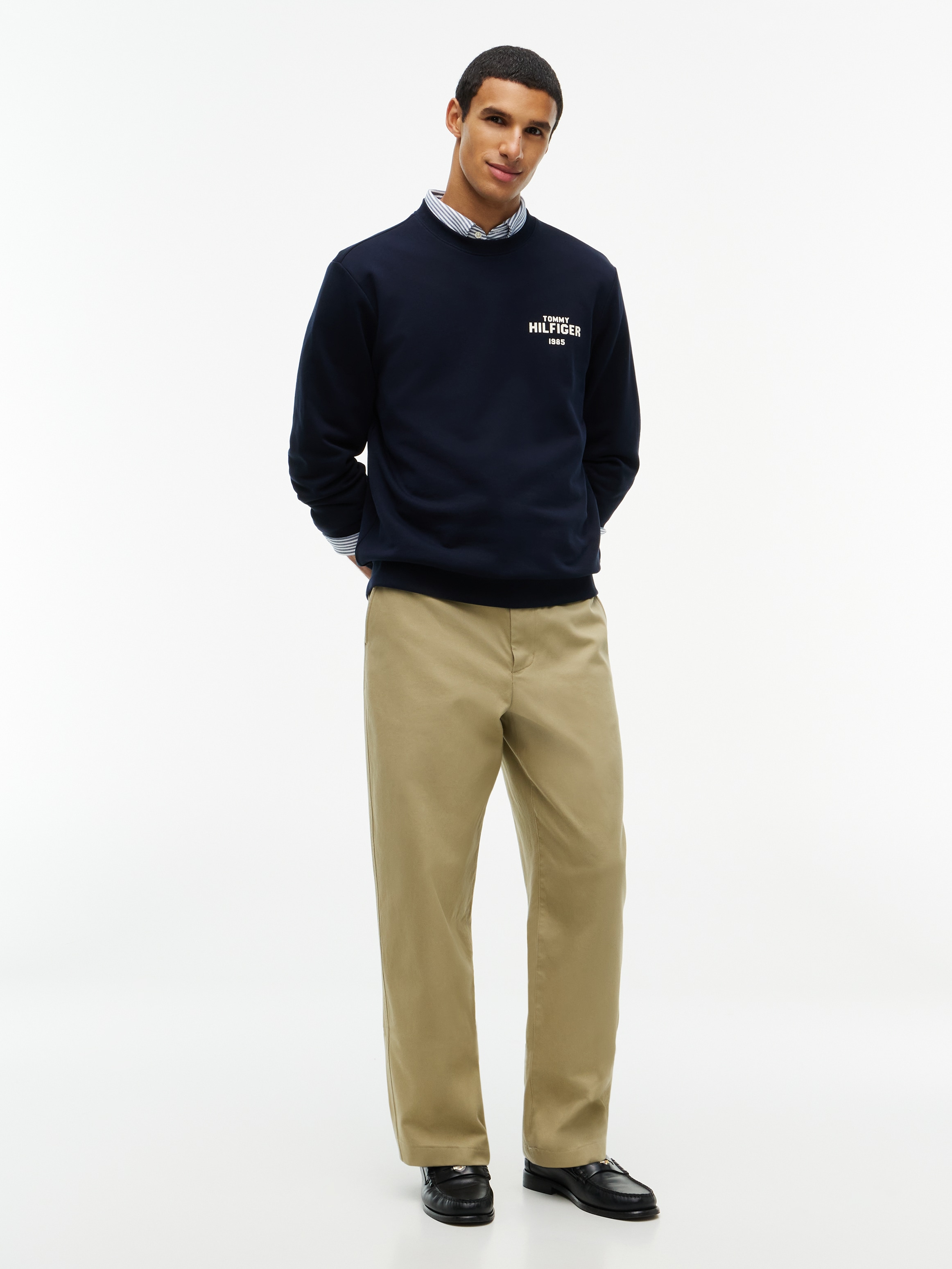 Tommy Hilfiger Sweatshirt »HILFIGER 1985 REF TERRY CREW«, aus Baumwoll-Terry, Regular Fit
