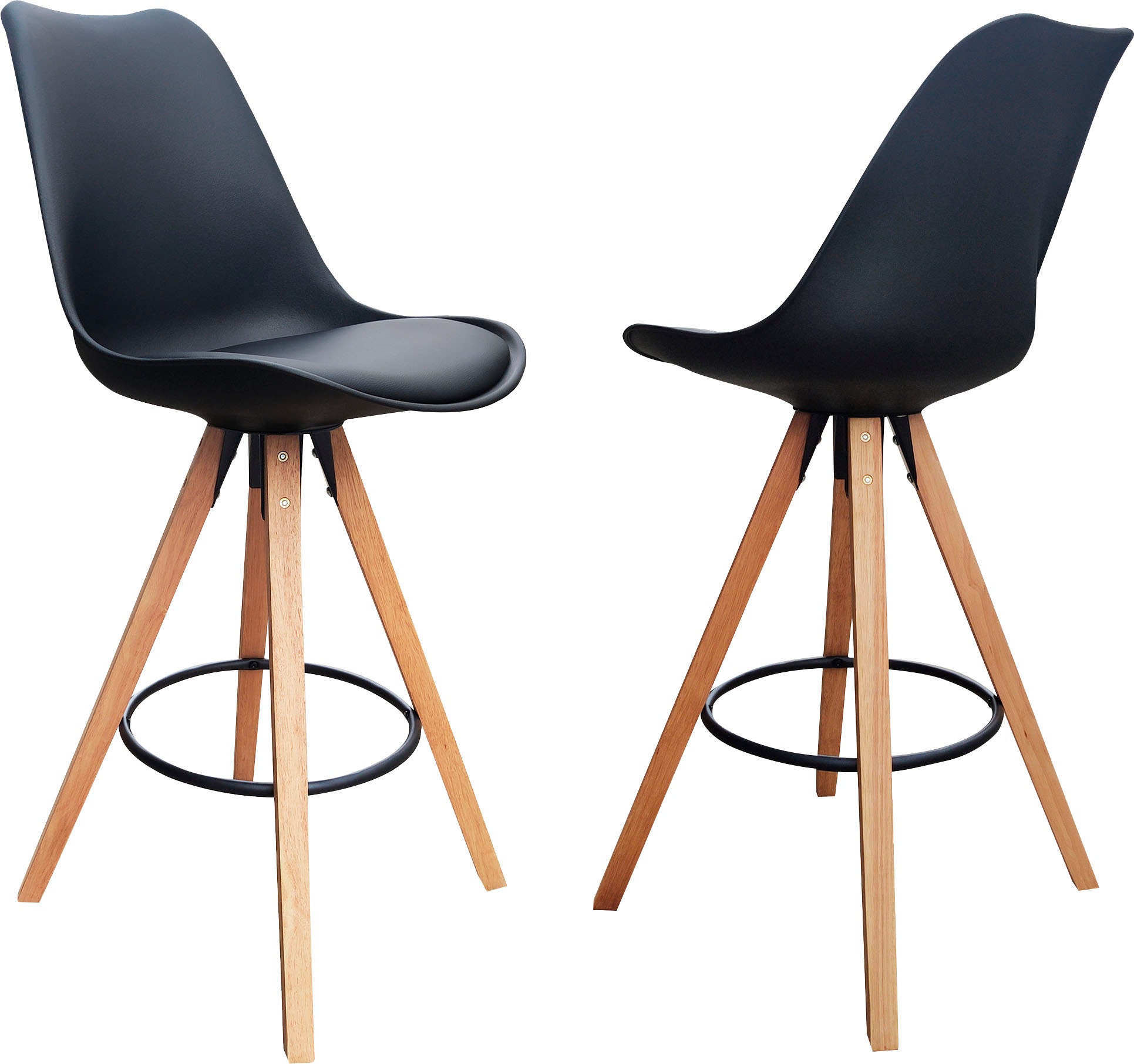 Image of Homexperts Barhocker »Inka«, (2 St.), Kunststoffschale, Gestell aus Massivholz bei Ackermann Versand Schweiz