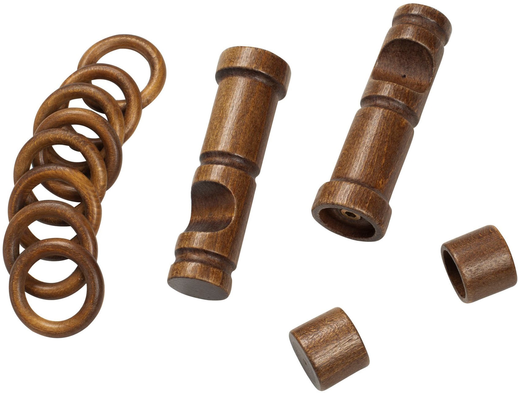 SN DECO GROUP Gardinenstange »Cafiro«, 1 läufig-läufig, Fixmass, 28 mm, Holz, verschiedene Längen und Farben, Komplettset
