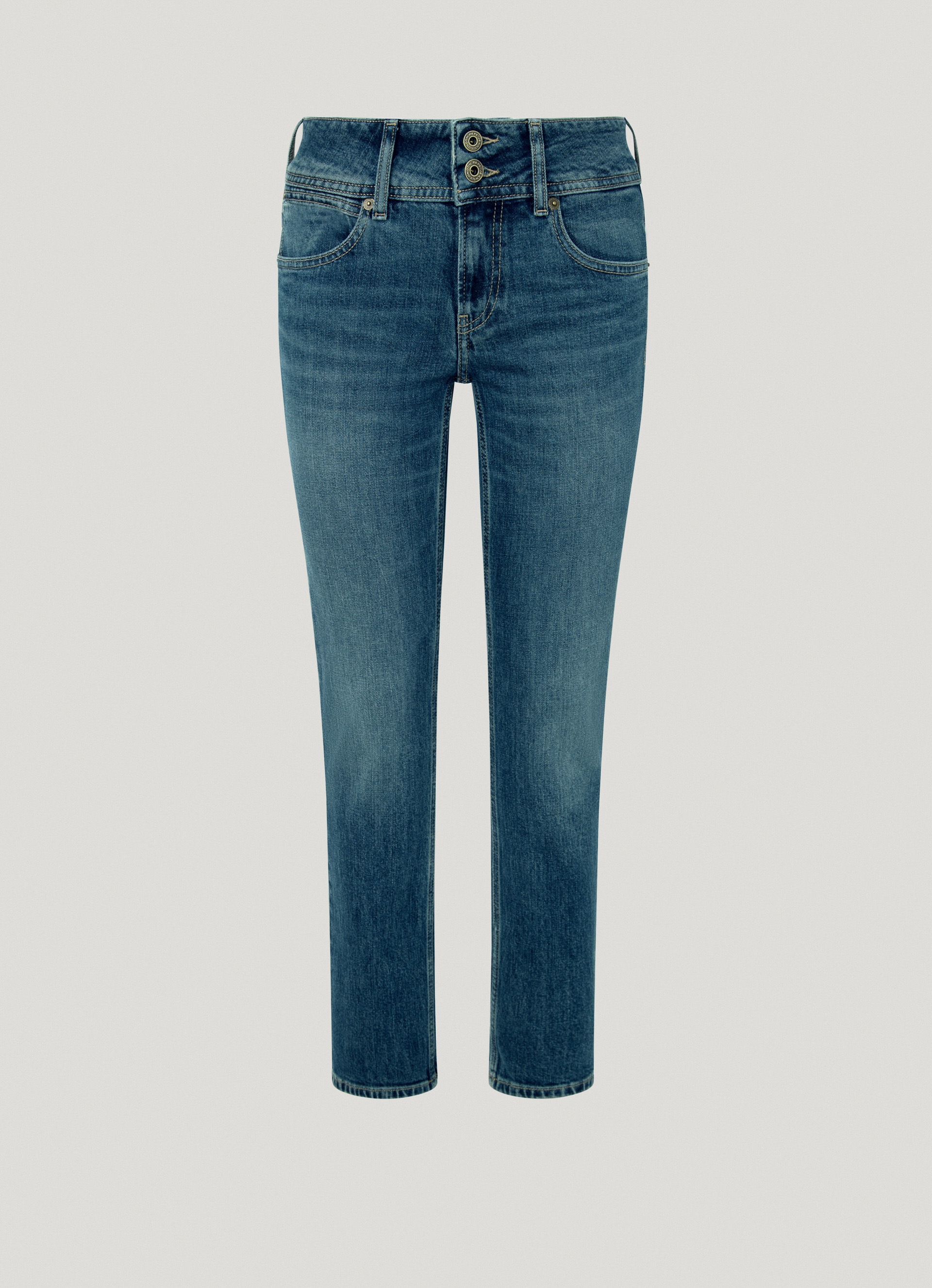 Pepe Jeans Slim-fit-Jeans »SLIM JEANS LW«, mit doppeltem Knopfverschluss
