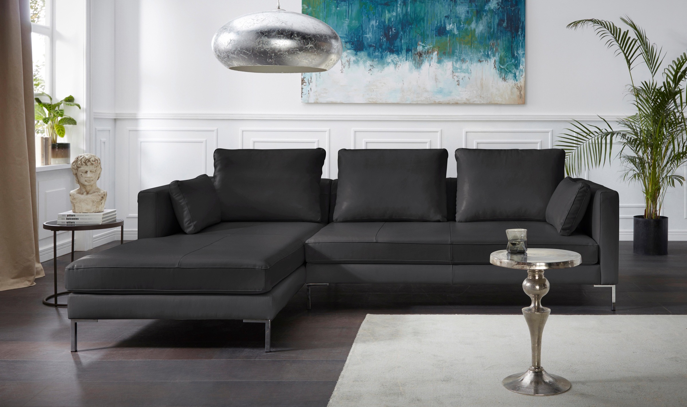 Image of Alte Gerberei Ecksofa »Marinus«, mit schmalen Lehnen, inklusive Rückenkissen & Armlehnkissen bei Ackermann Versand Schweiz