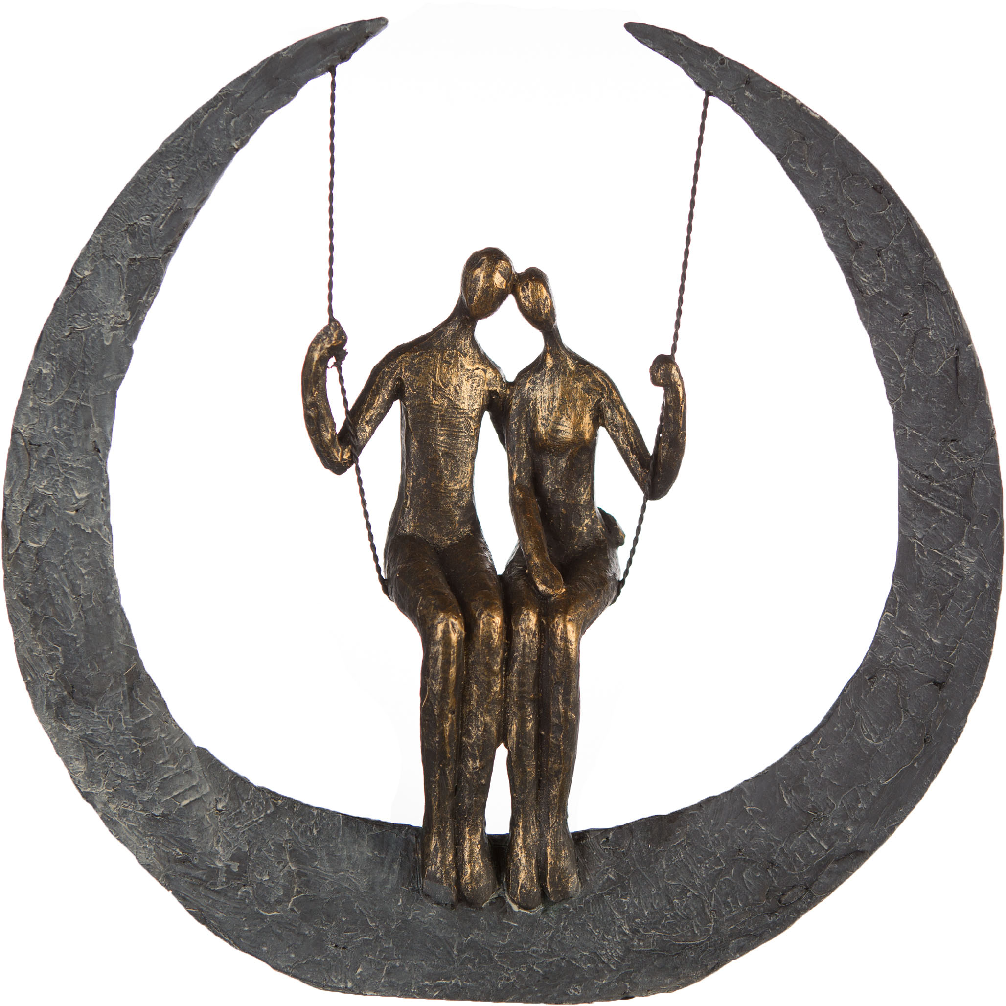 Wohnzimmer Herz cm, Heartbeat, kaufen 31 Gilde bronze/grau«, Höhe »Skulptur Dekofigur Dekoobjekt, by Form, Casablanca