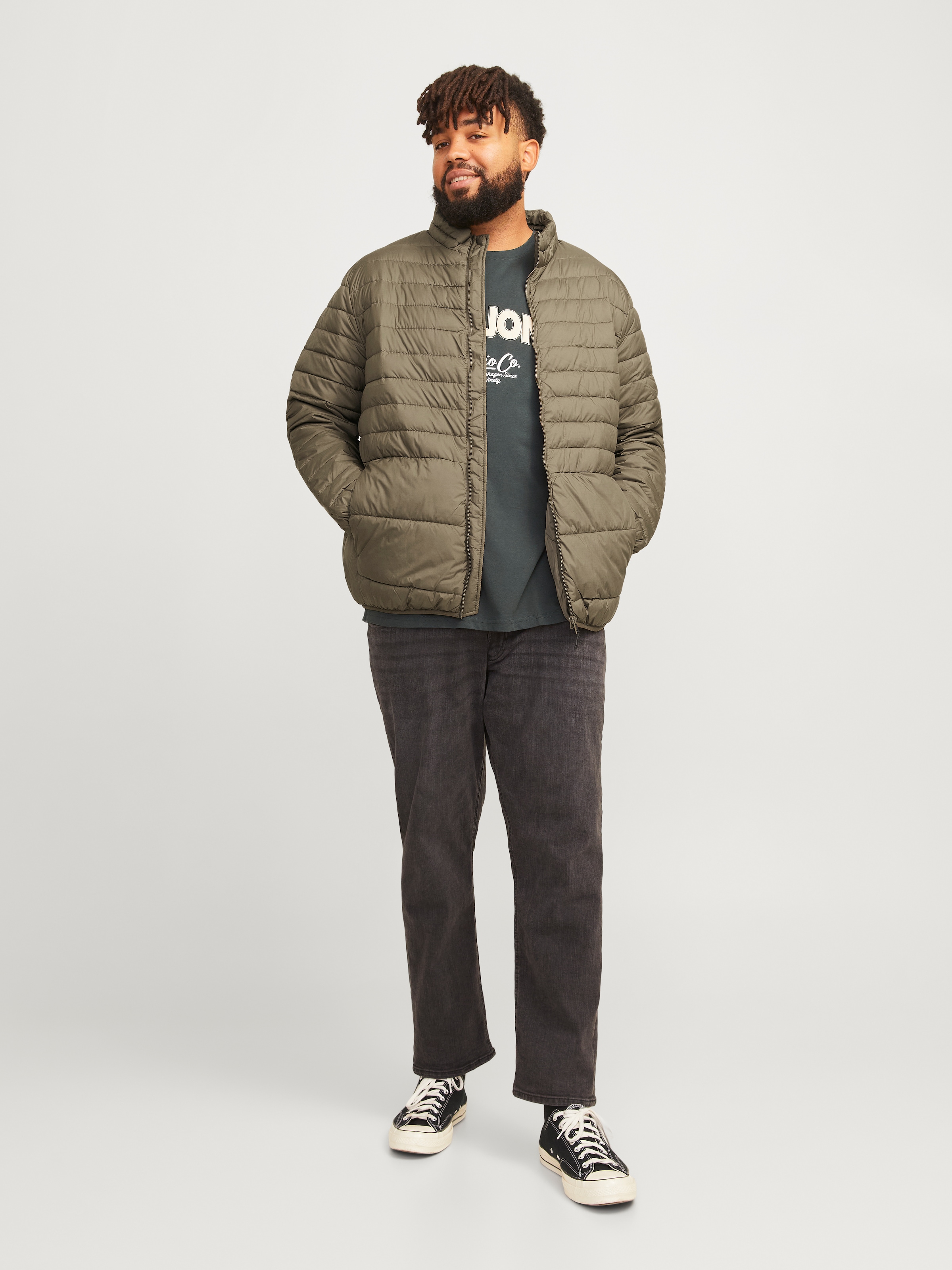 Jack & Jones PlusSize Outdoorjacke »JJESTATE PACKABLE PUFFER COLLAR NOOS PLS«, ohne Kapuze