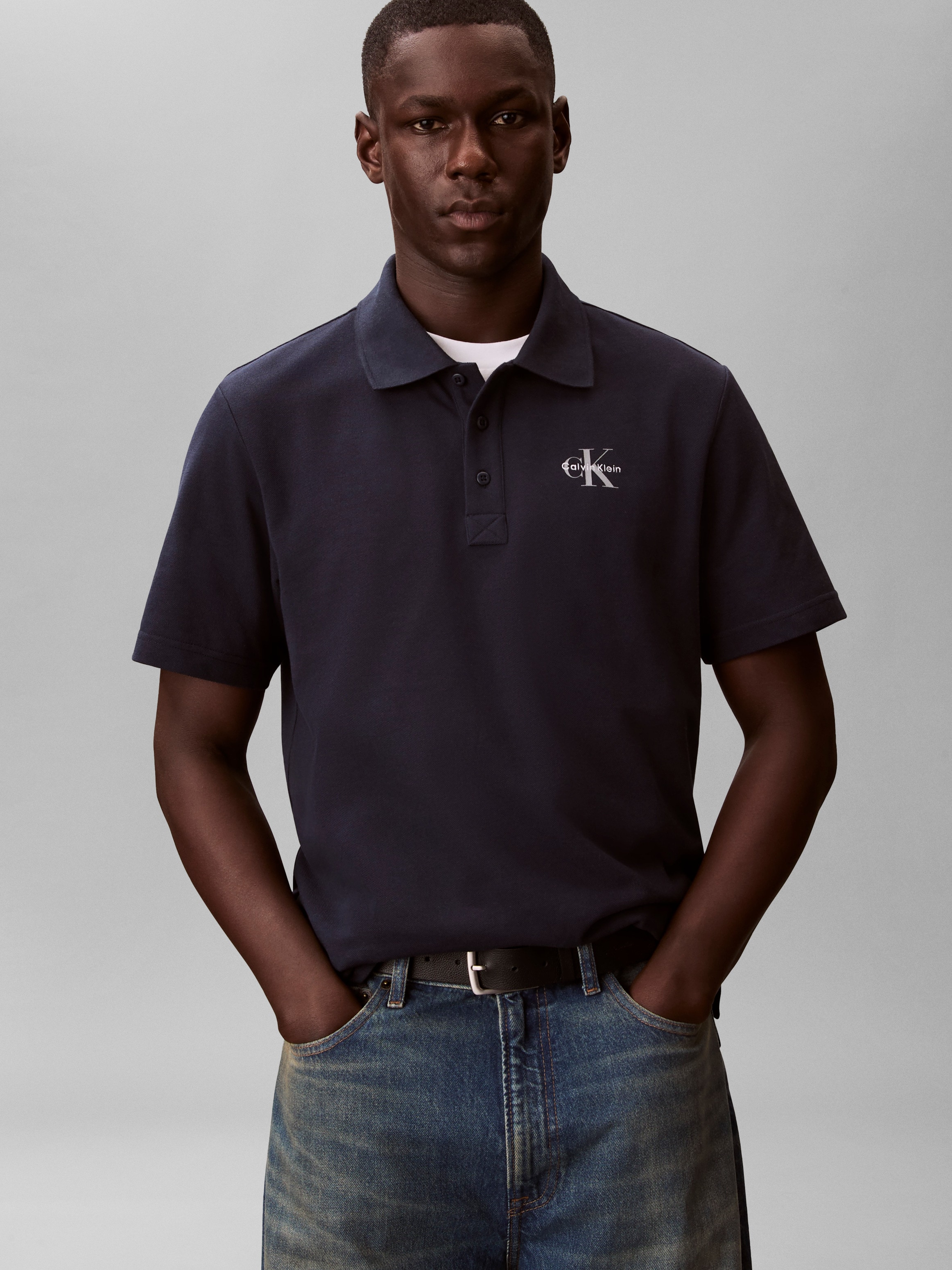 Calvin Klein Jeans Polo »EASY MONOLOGO CASUAL PIQUE« regular fit avec col polo
