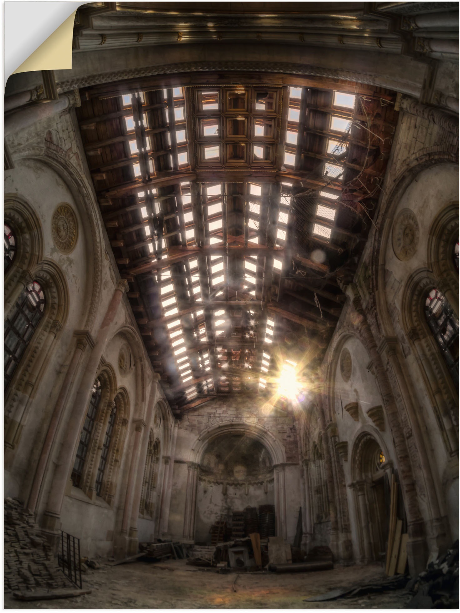 Image of Artland Wandbild »Lost Place - verlassene Kirche Ruine«, Gebäude, (1 St.), in vielen Grössen & Produktarten - Alubild / Outdoorbild für den Aussenbereich, Leinwandbild, Poster, Wandaufkleber / Wandtattoo auch für Badezimmer geeignet bei Ackermann Versand 