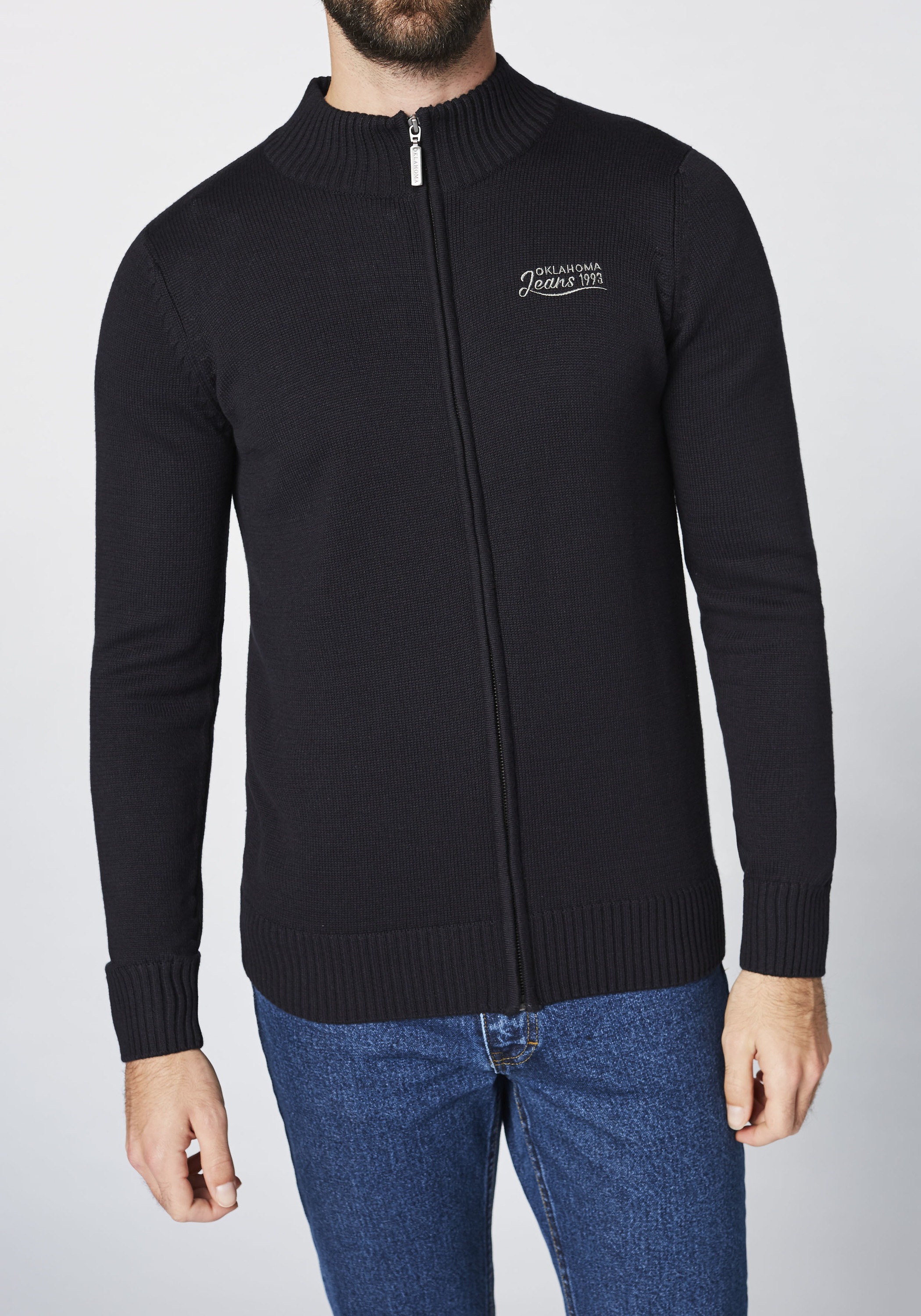 Herren Strickjacke »aus weichem Materialmix«