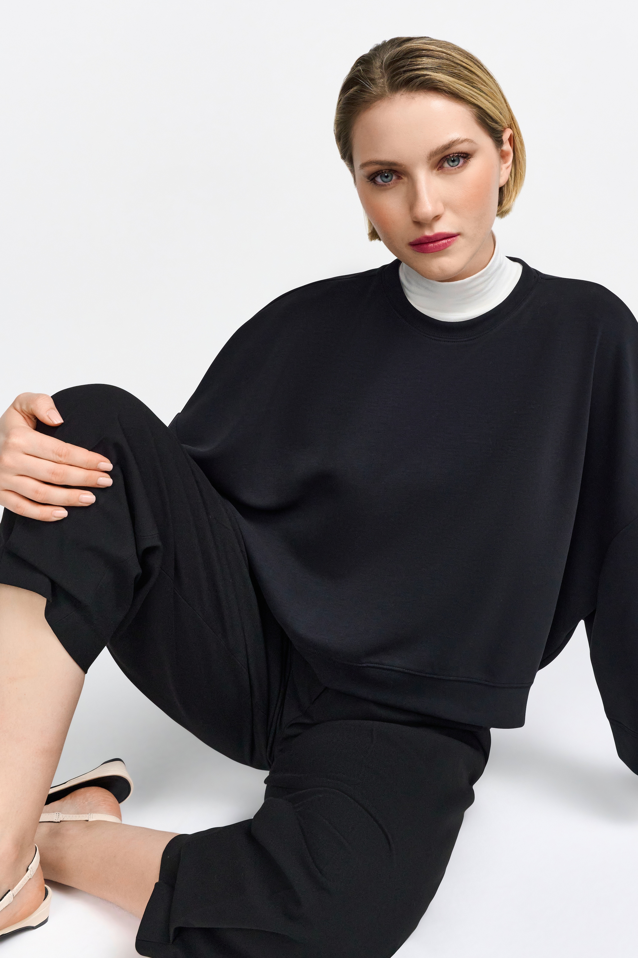 Image of RICHROYAL Sweatshirt "Tencel peached Shirt", modische Kurzarmsweatshirt