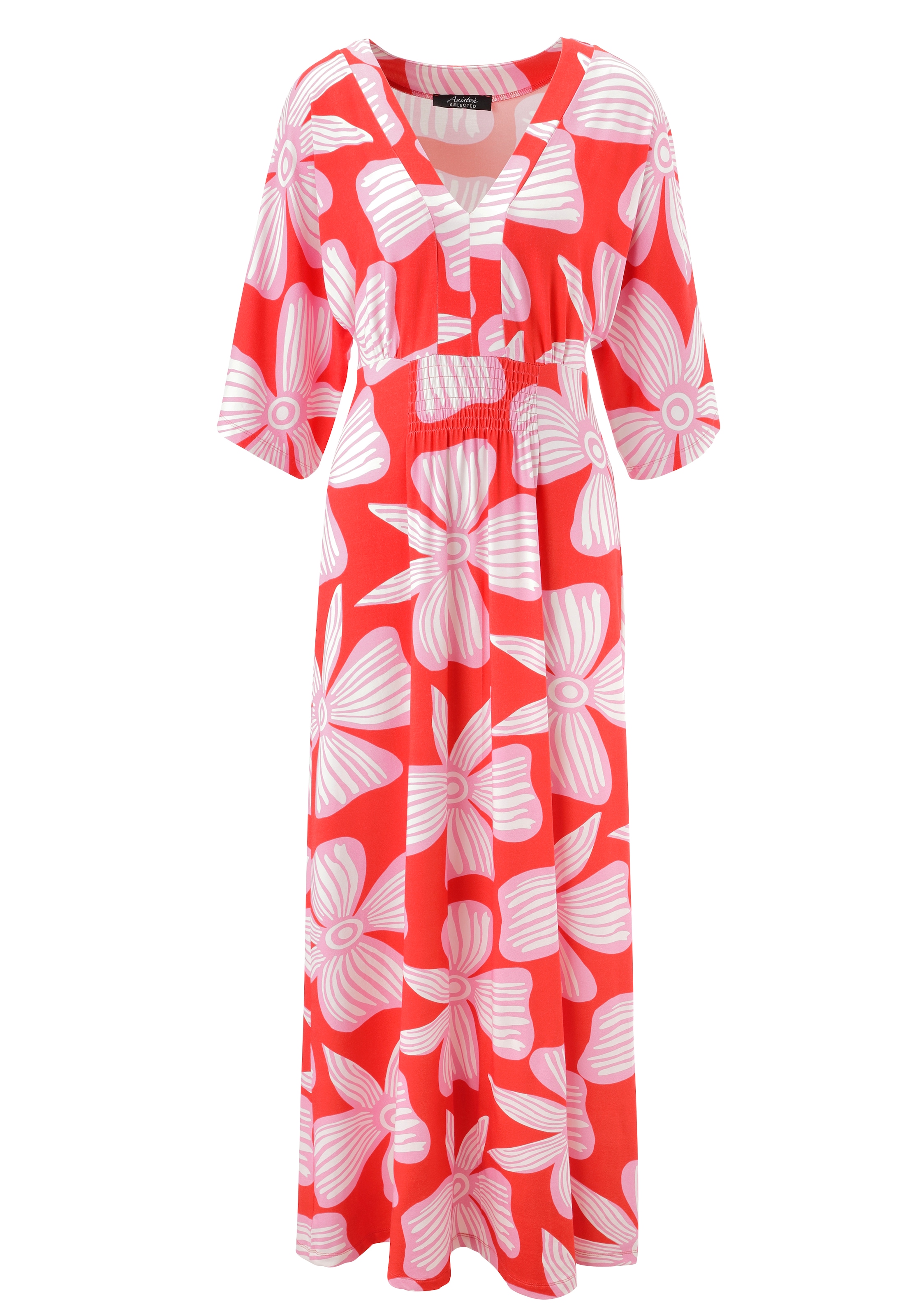 Aniston SELECTED Maxi robe mit weiten, 3/4-langen Ärmeln - NEUE KOLLEKTION