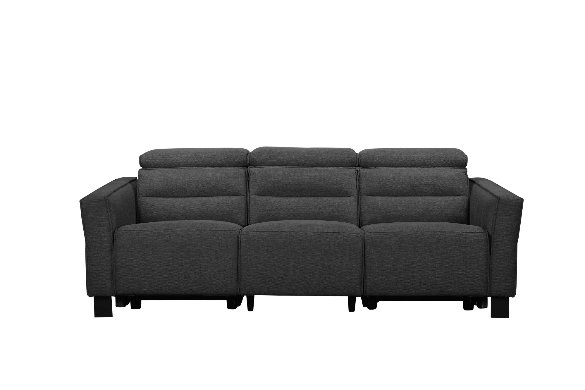 GOODproduct 3-places »Carpari, 224cm, manuelle od. elektrische Relaxfunktion in 2 Sitzen« avec USB-A/C, réglage de la tête de lit, cuir véritable, similicuir, tissu tissé