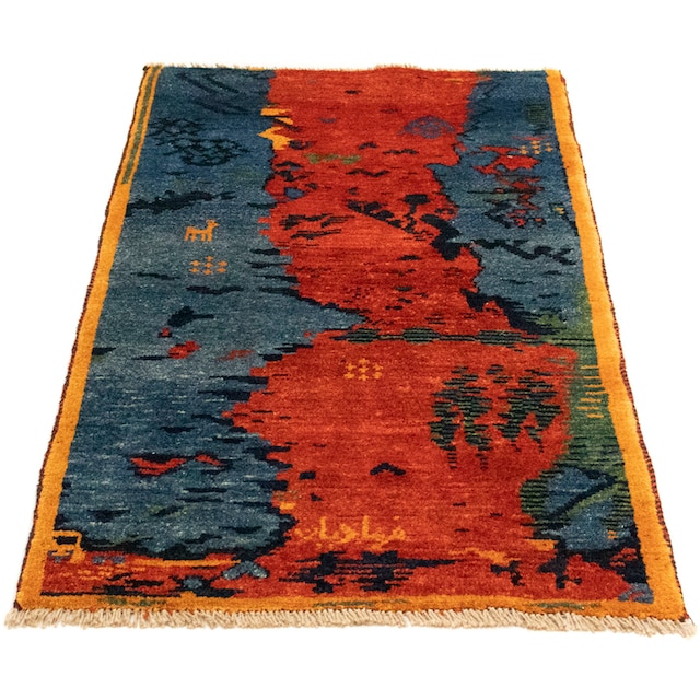 morgenland Wollteppich »Gabbeh Teppich handgeknüpft rot«, rechteckig,  handgeknüpft günstig kaufen