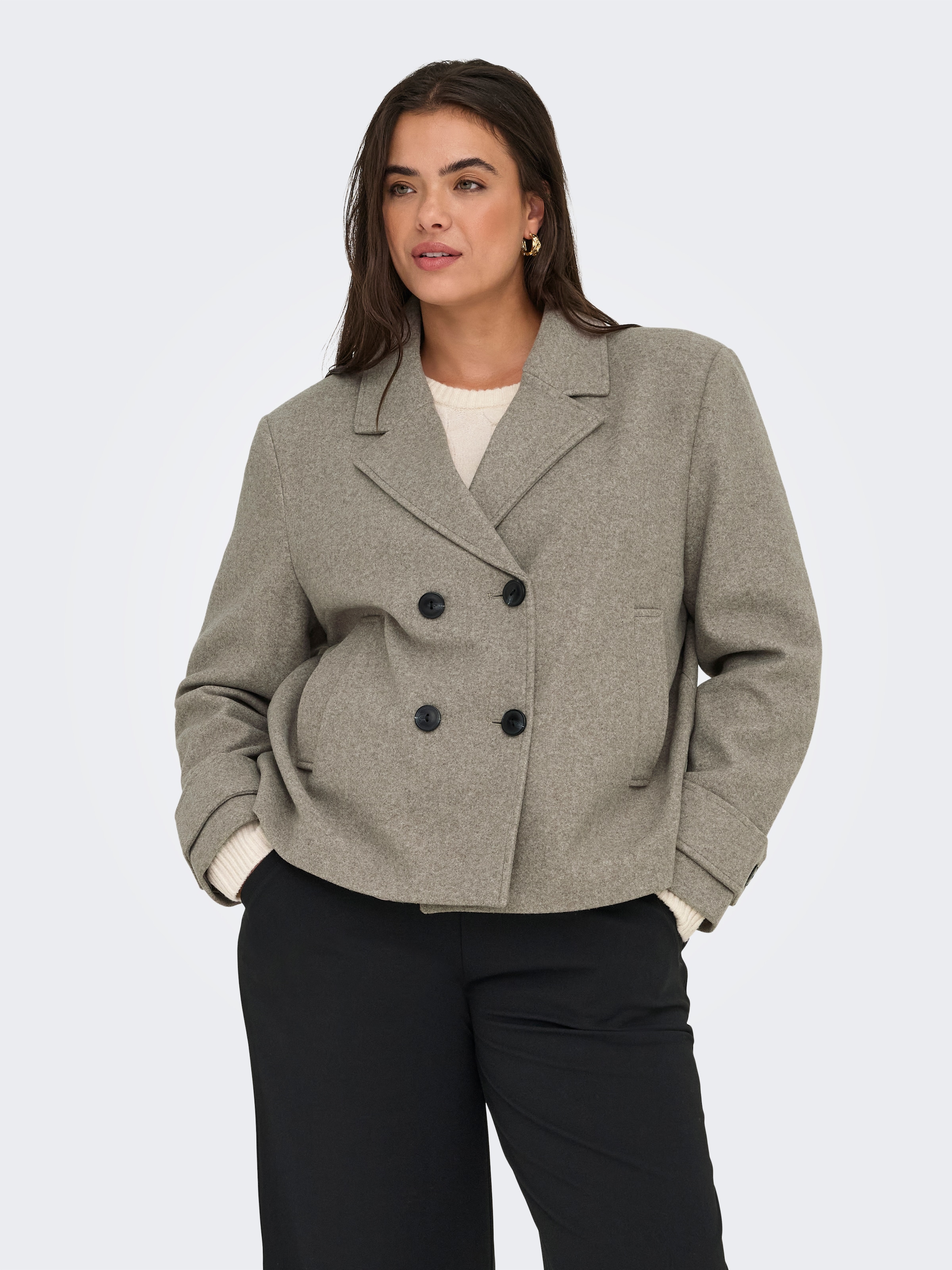 Image of ONLY CARMAKOMA Kurzjacke "CARFREJA LIFE SHORT DB JACKET OTW NOOS"