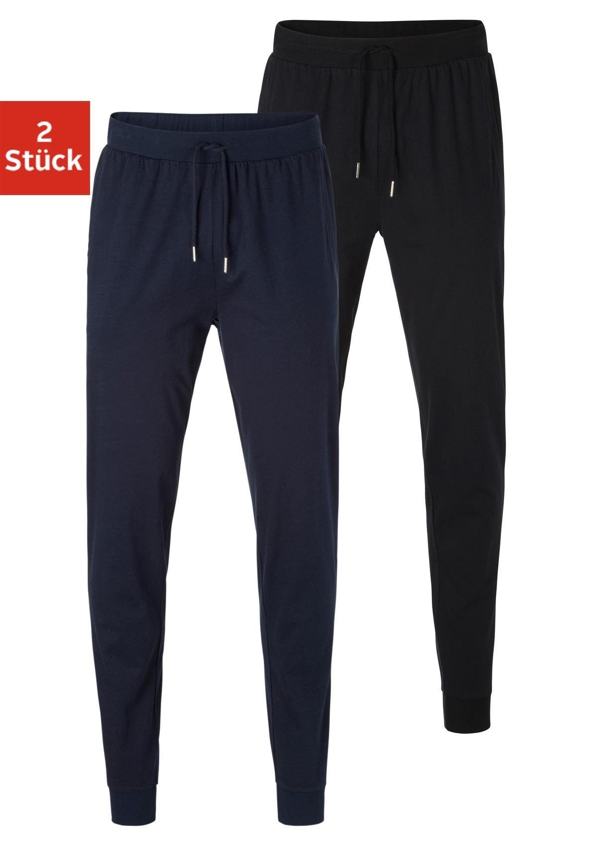 Image of AUTHENTIC LE JOGGER Schlafhose "Relaxpants, mit Kordel" aus weicher Single Jersey Ware