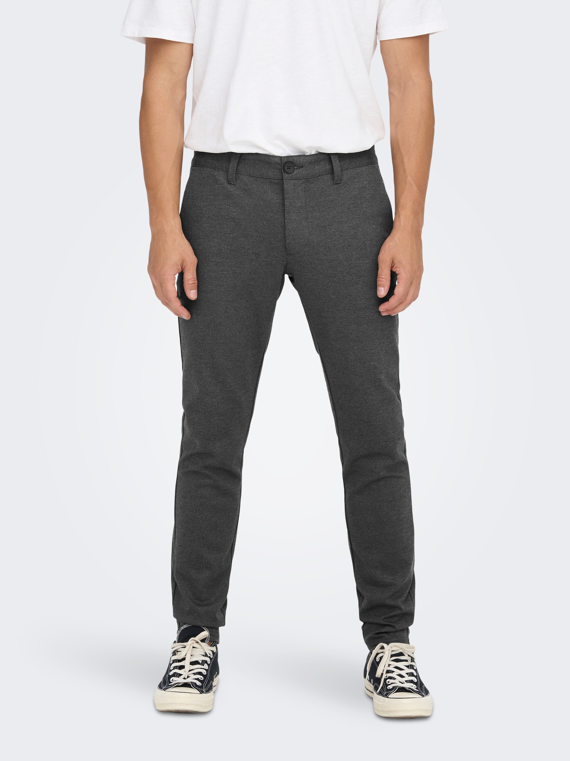 Image of ONLY & SONS Stoffhose mit leichtem Strukturmuster