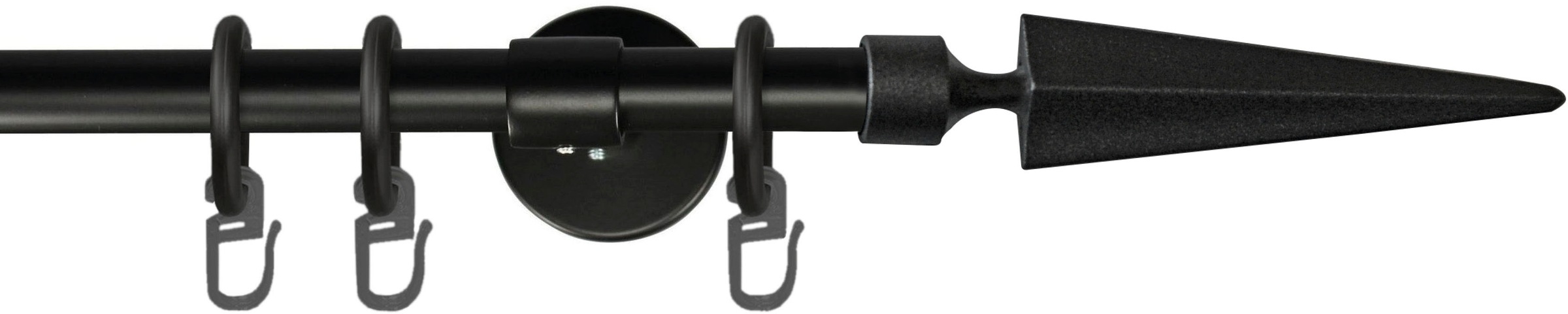 Image of GARESA Gardinenstange »RUSTIKA«, 1 läufig-läufig, Wunschmasslänge, rustikale Vorhanggarnitur, einfache Montage, m. Stangenverbinder verlängerbar, Wandmontage, Eisen, mit Ringe bei Ackermann Versand Schweiz