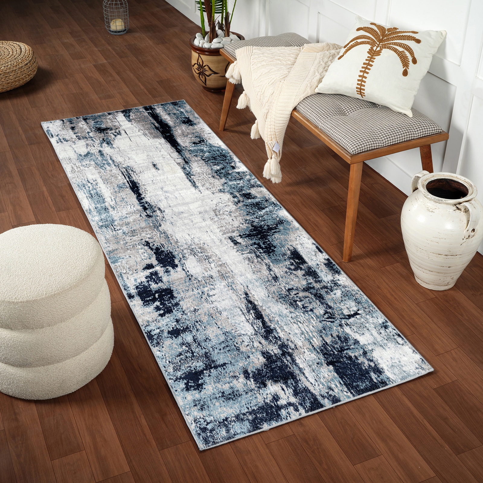 Image of Livabliss Teppich "HELSINKI" rechteckig 11 mm Höhe Designerteppich in Marmor Optik, Kurzflor Wohnzimmerteppich/Läufer