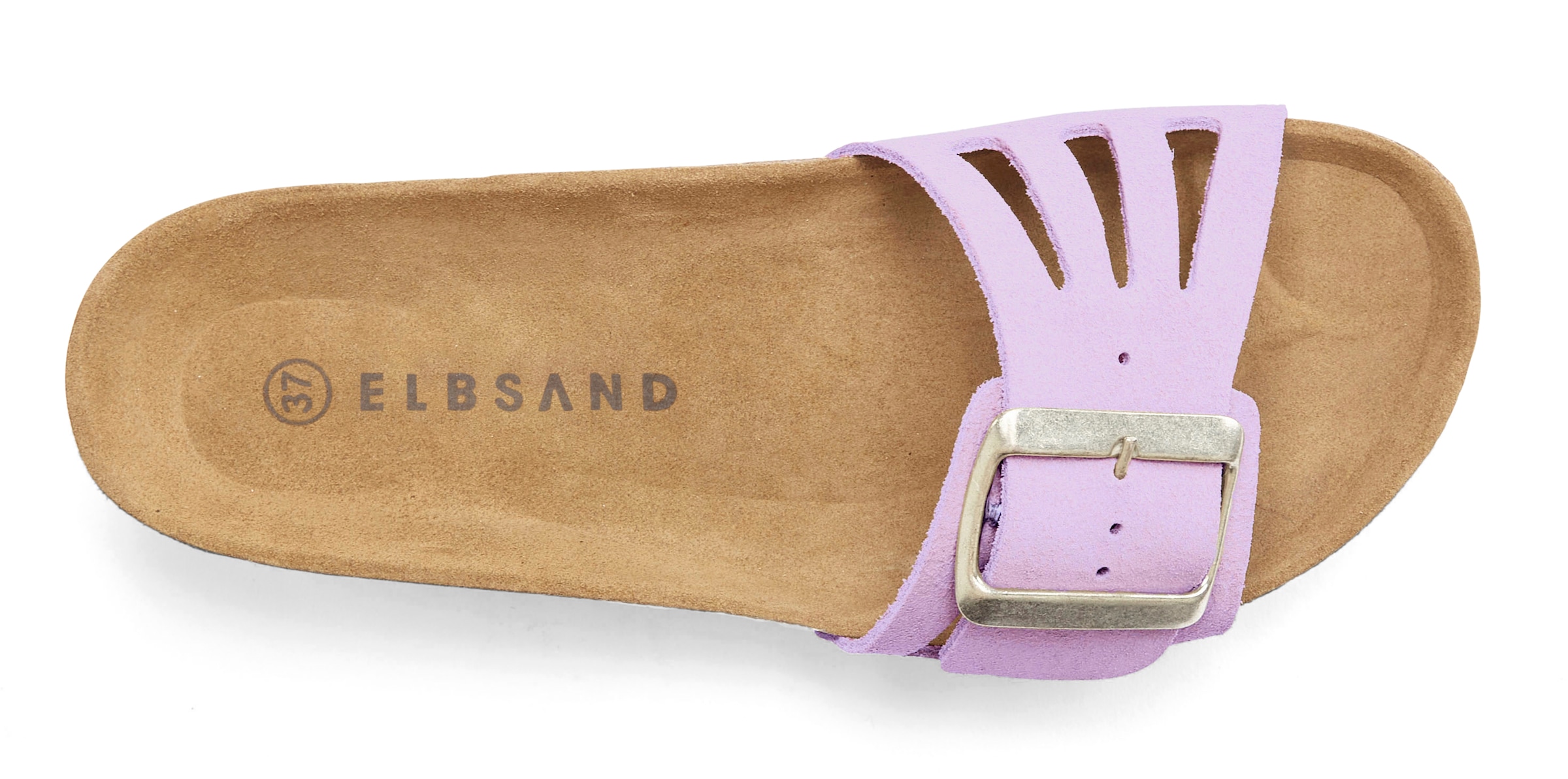 Elbsand Pantolette »Sandale, Mule, offener Schuh, Sommerschuhe, Lederpantolette«  aus Leder mit weichem Korkfussbett