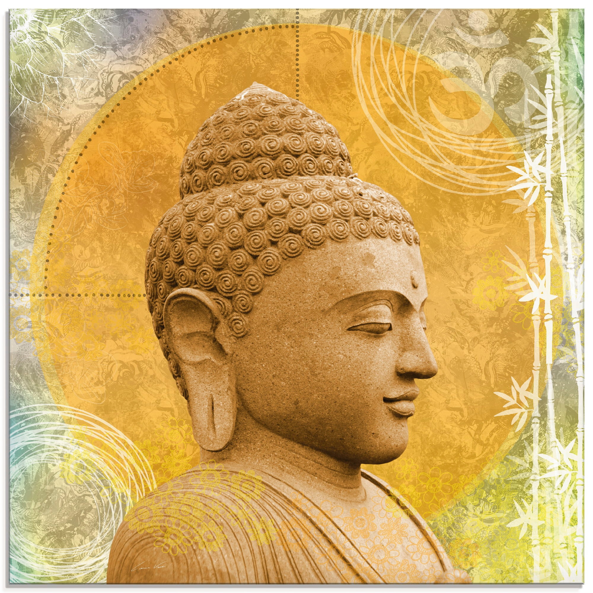 Image of Artland Glasbild "Buddha II" Spa 1 Stk. tlg. in verschiedenen Grössen