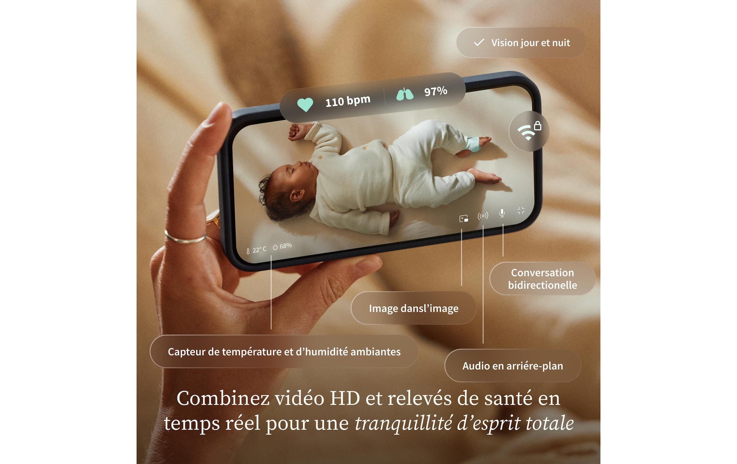   Babyphone vidéo »Owlet Dream Duo 3 Mint«