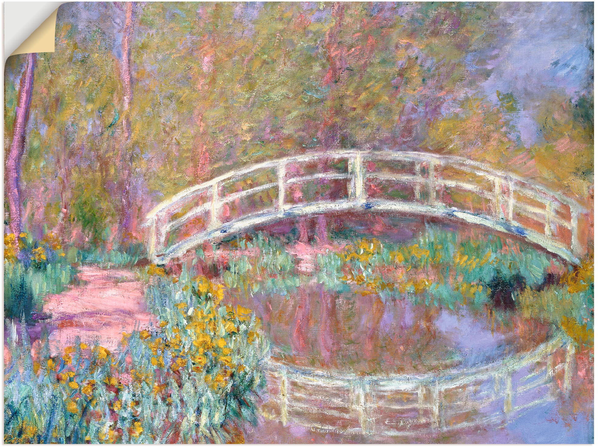 Image of Artland Wandbild »Brücke in Monets Garten«, Gewässer, (1 St.), in vielen Grössen & Produktarten -Leinwandbild, Poster, Wandaufkleber / Wandtattoo auch für Badezimmer geeignet bei Ackermann Versand Schweiz