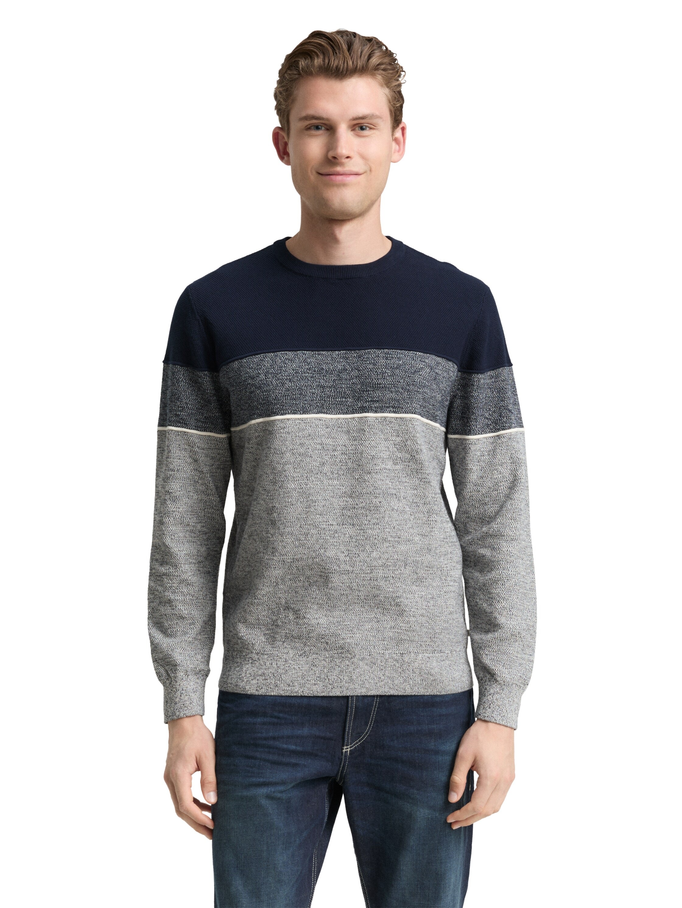Image of TOM TAILOR Rundhalspullover mit Colorblock