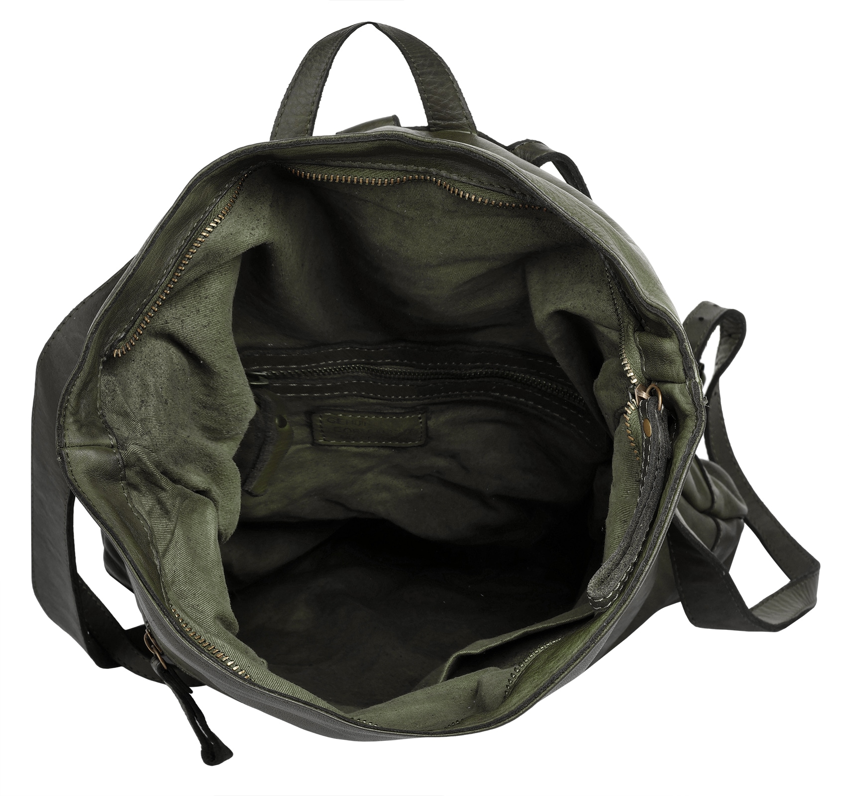 forty° Tagesrucksack, echt Leder, Made in Italy